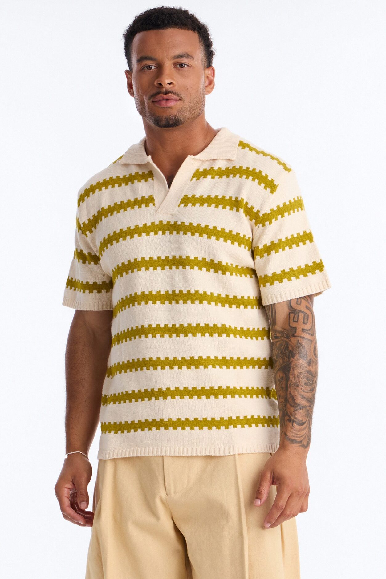 Ripple Stripe Johnny Polo - Green