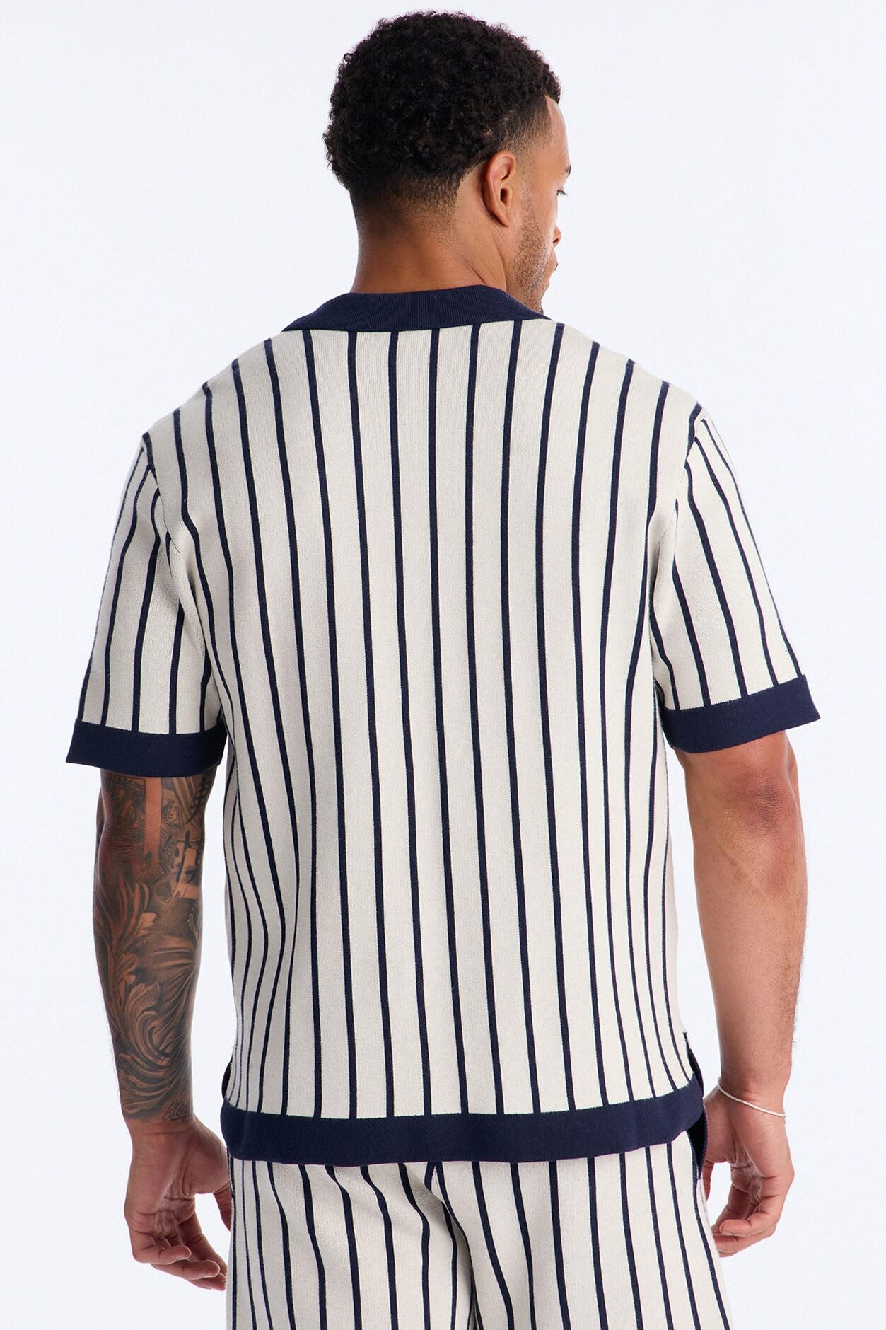 Relaxed Estate Stripe Button Up Shirt - Navy