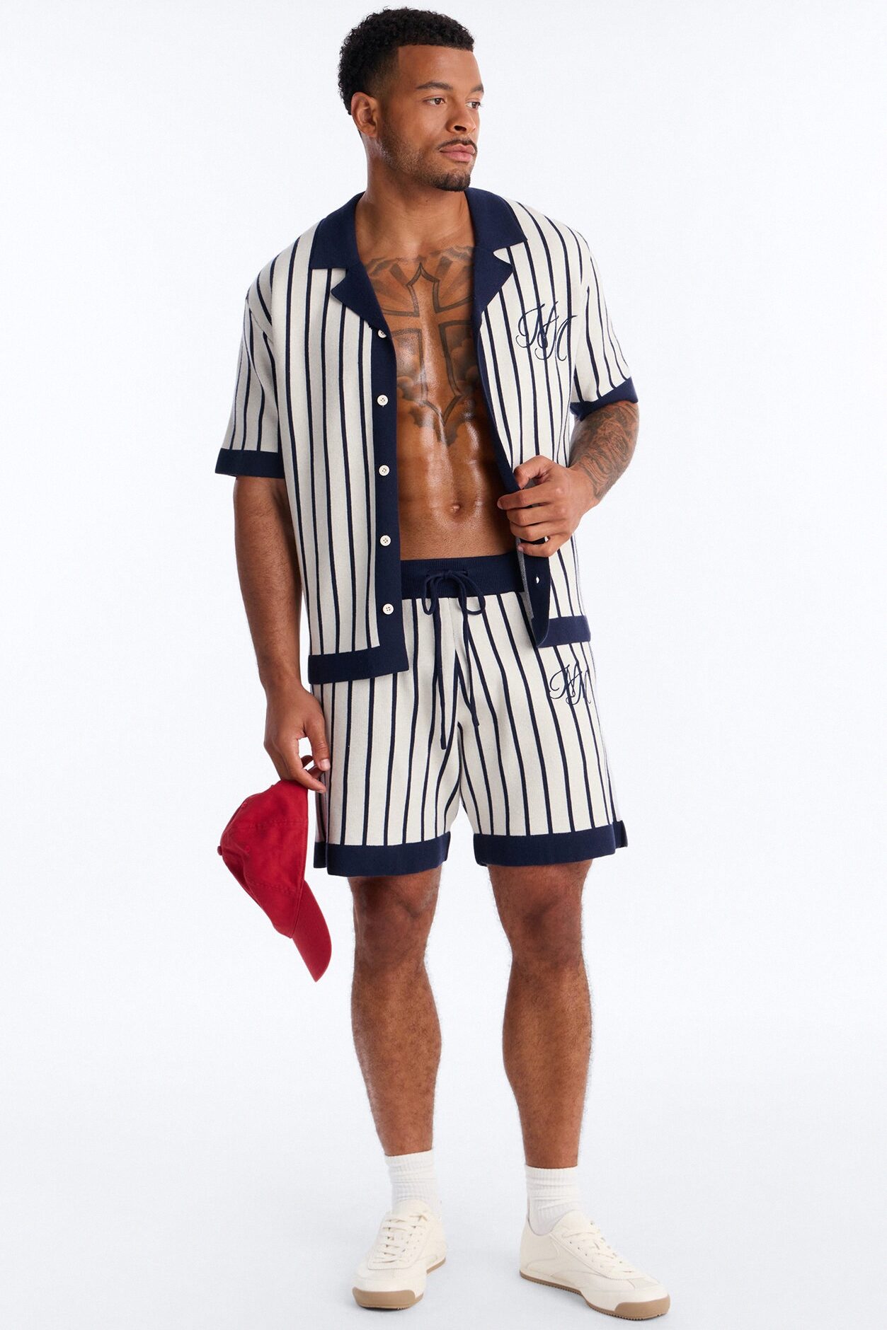 Relaxed Estate Stripe Button Up Shirt - Navy