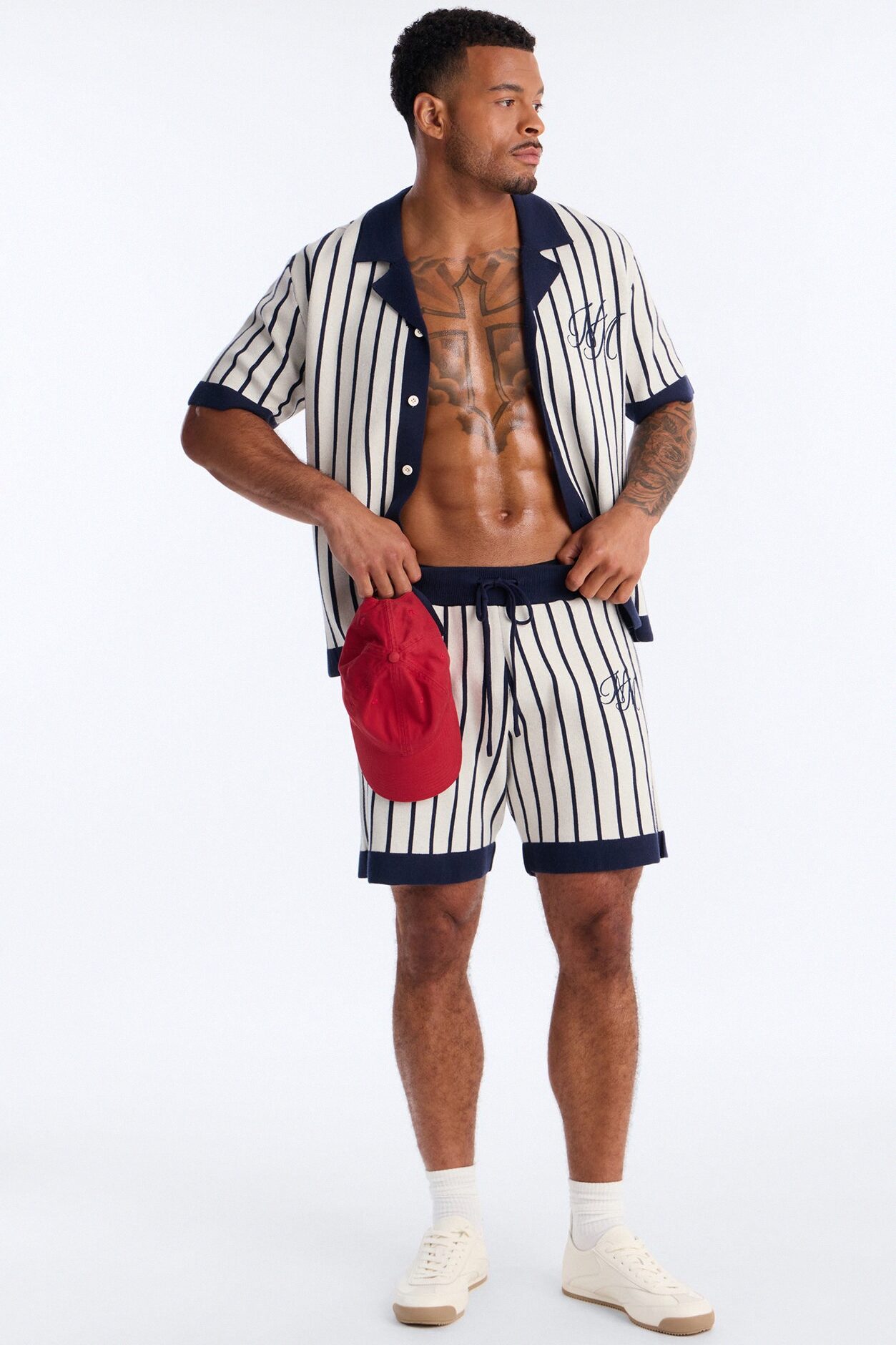 Relaxed Estate Stripe Short - Navy