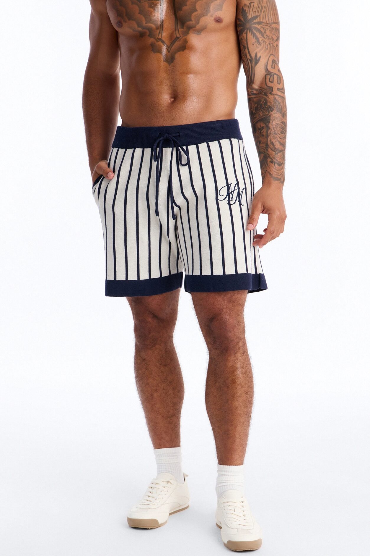 Relaxed Estate Stripe Short - Navy