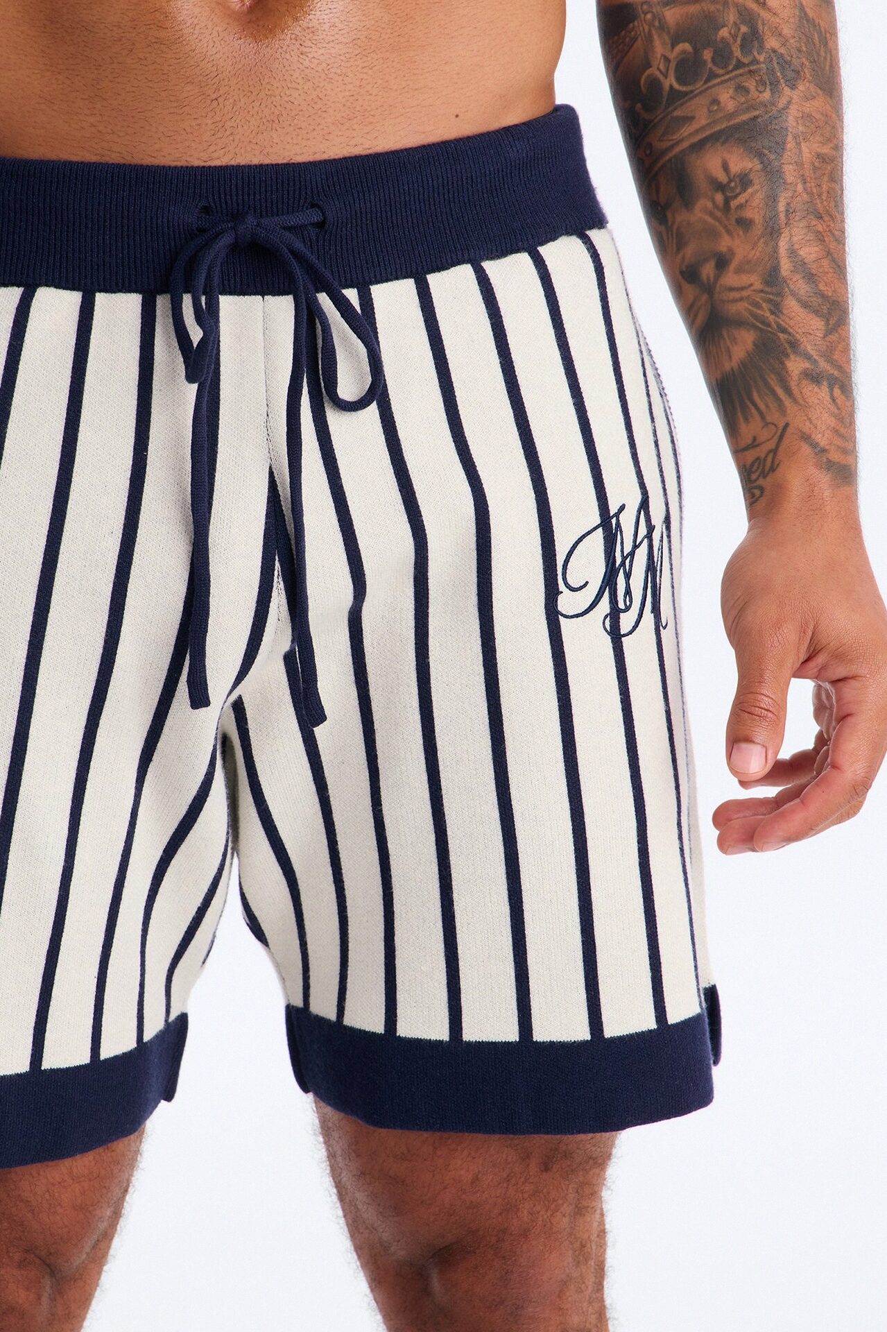 Relaxed Estate Stripe Short - Navy