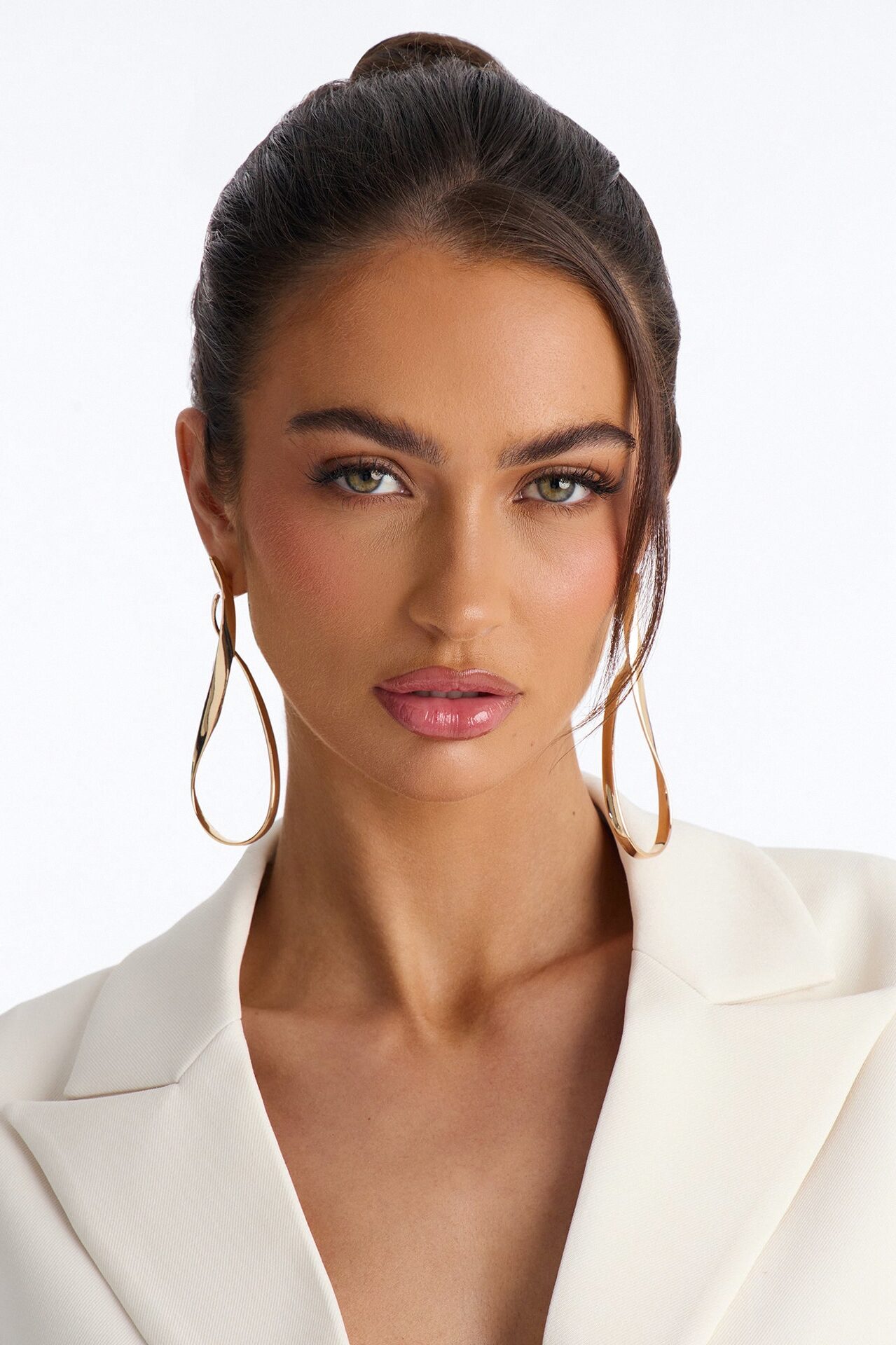 Twirl Abstract Earrings - Gold