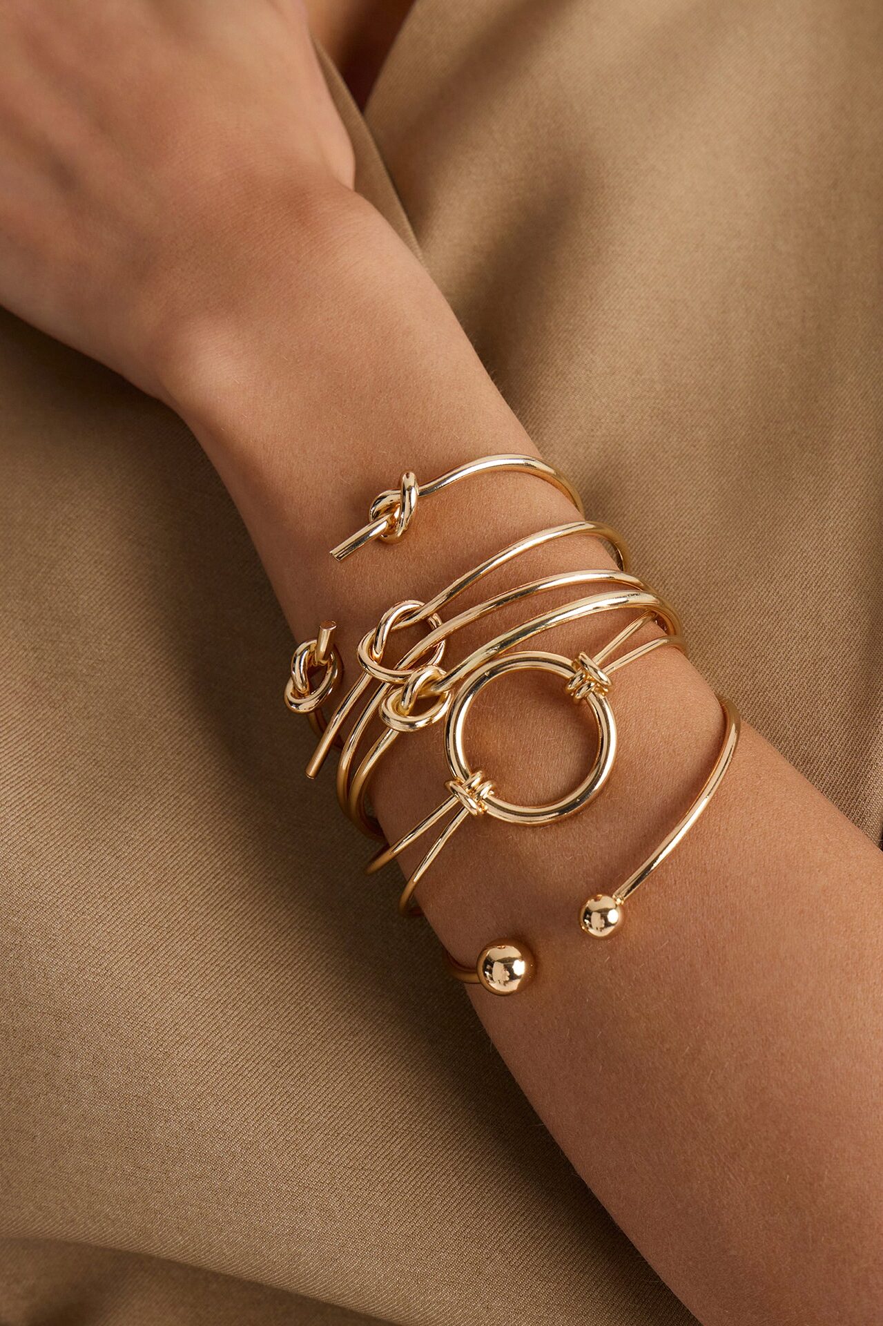 Siaya 5 Piece Multi Bracelet Set - Gold