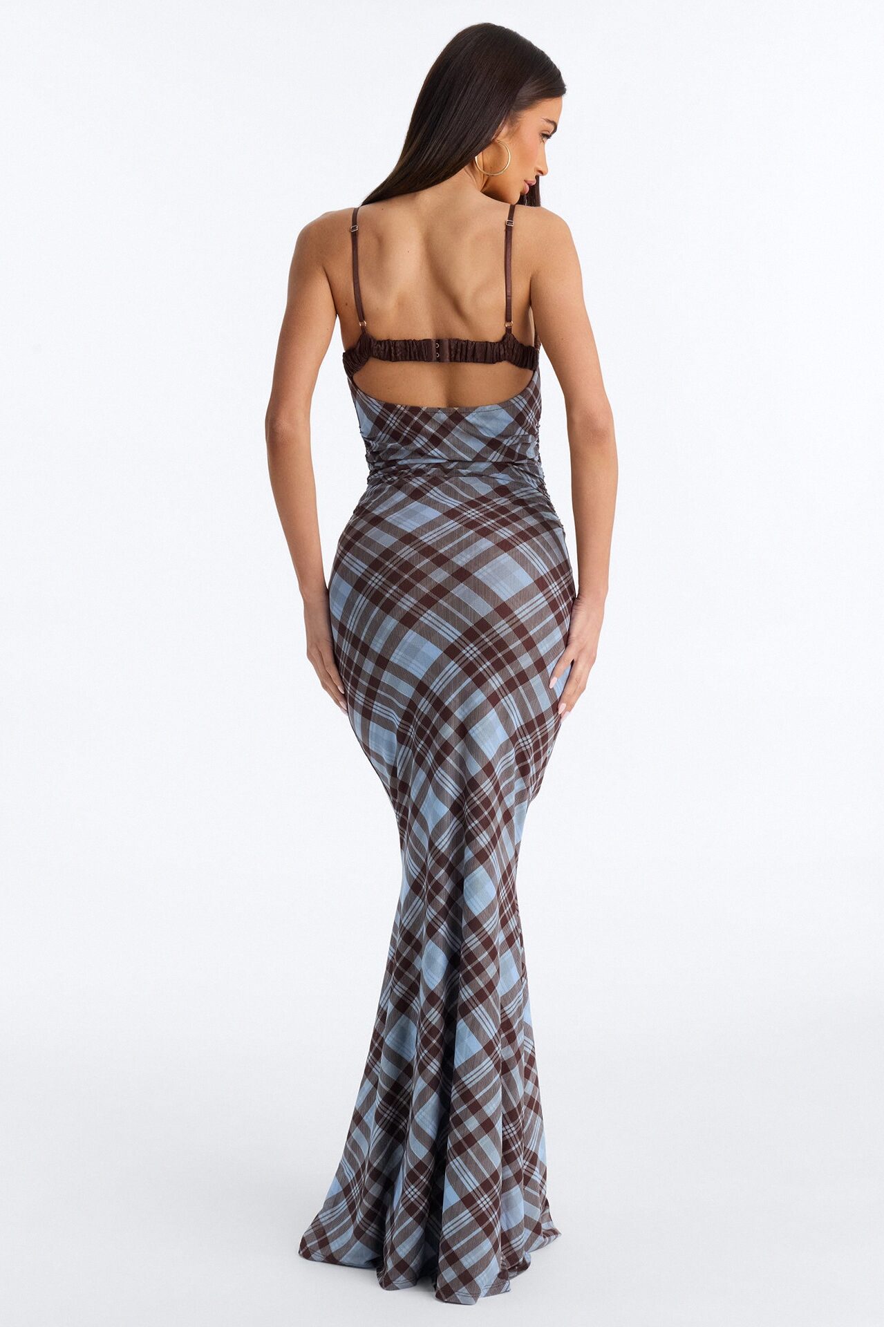 Photo Op Mesh Maxi Dress - Blue/combo