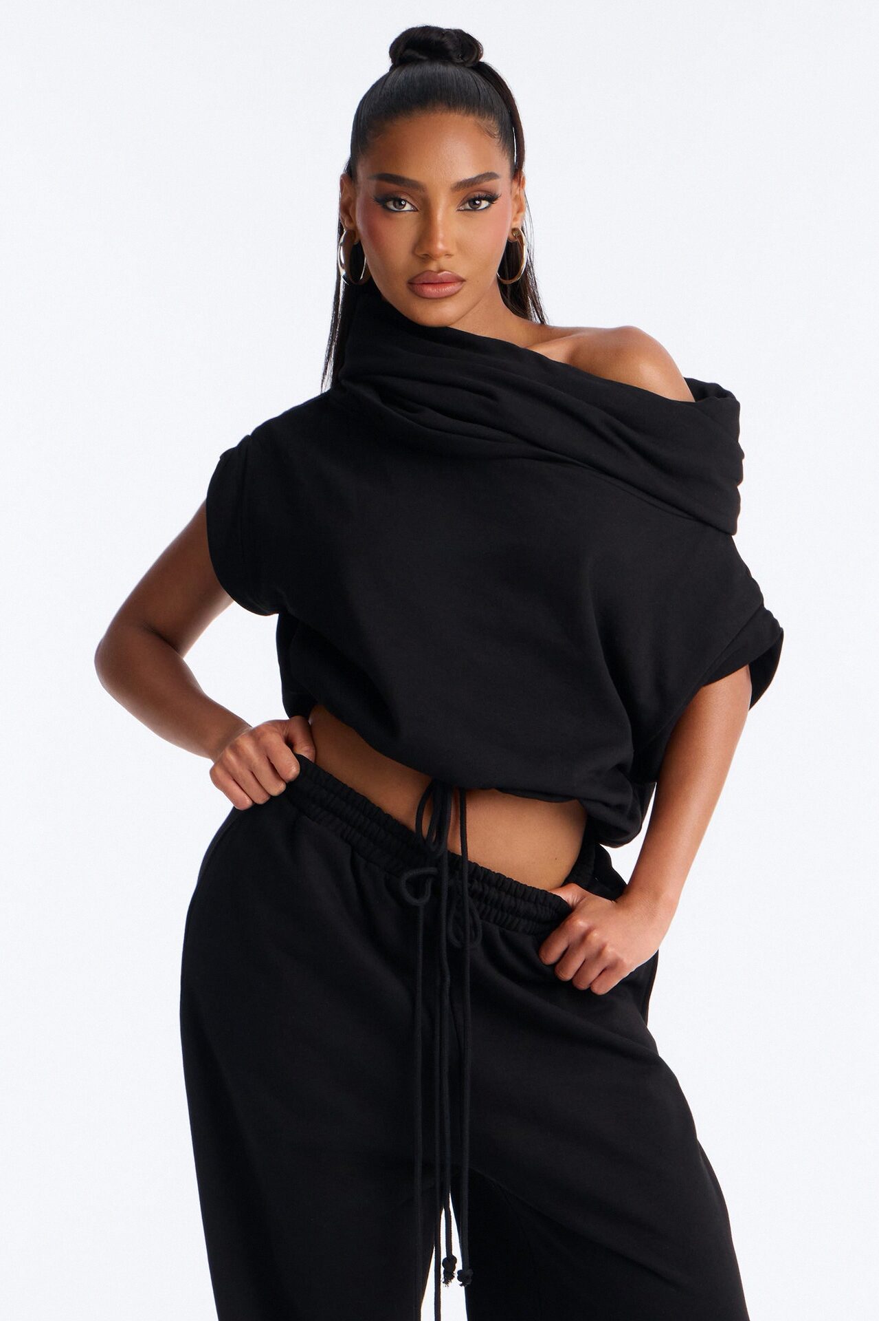 Alexa Jogger Pant Set - Black