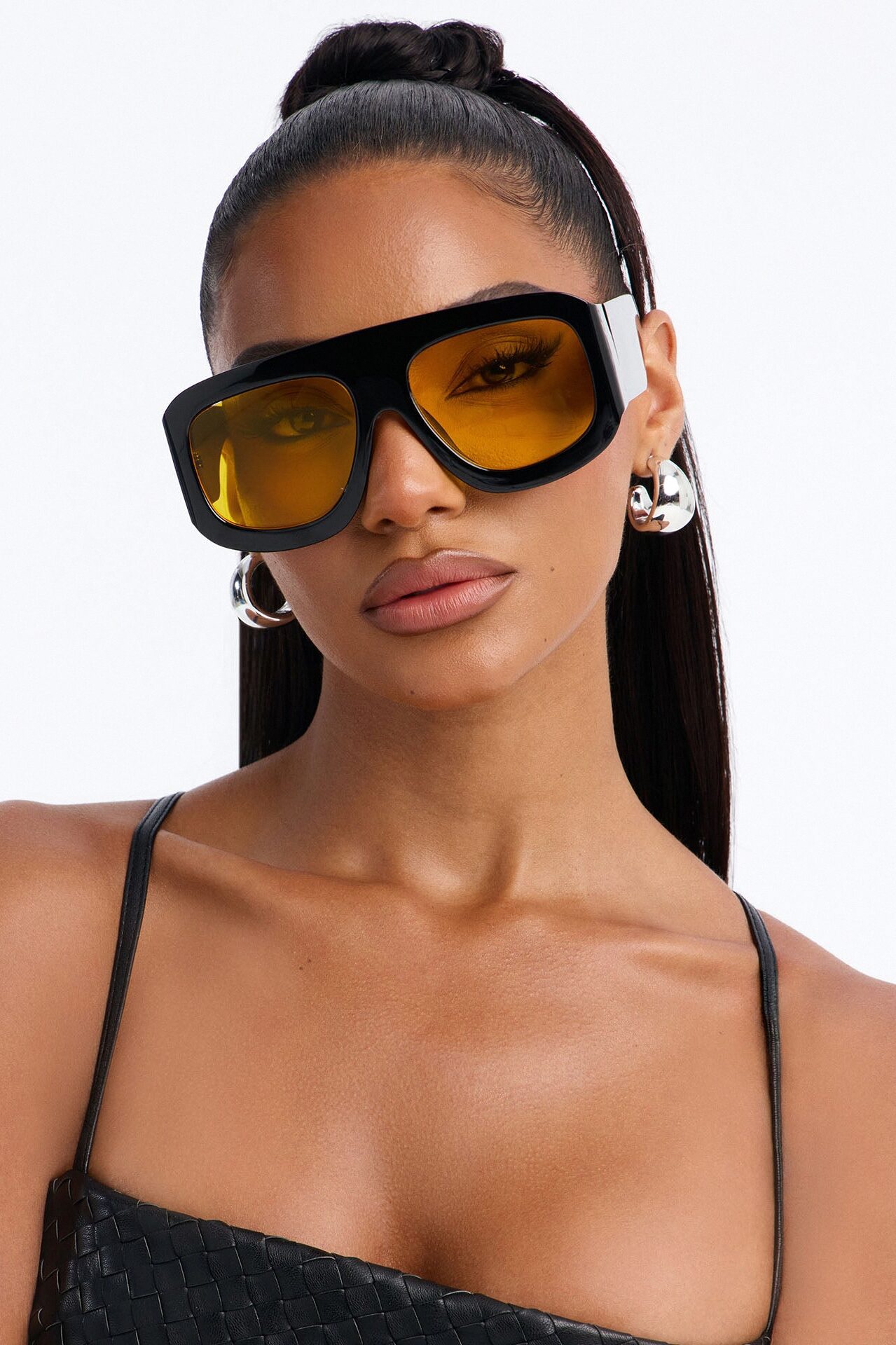 Coolest In Town Sunglasses - Black/Yellow