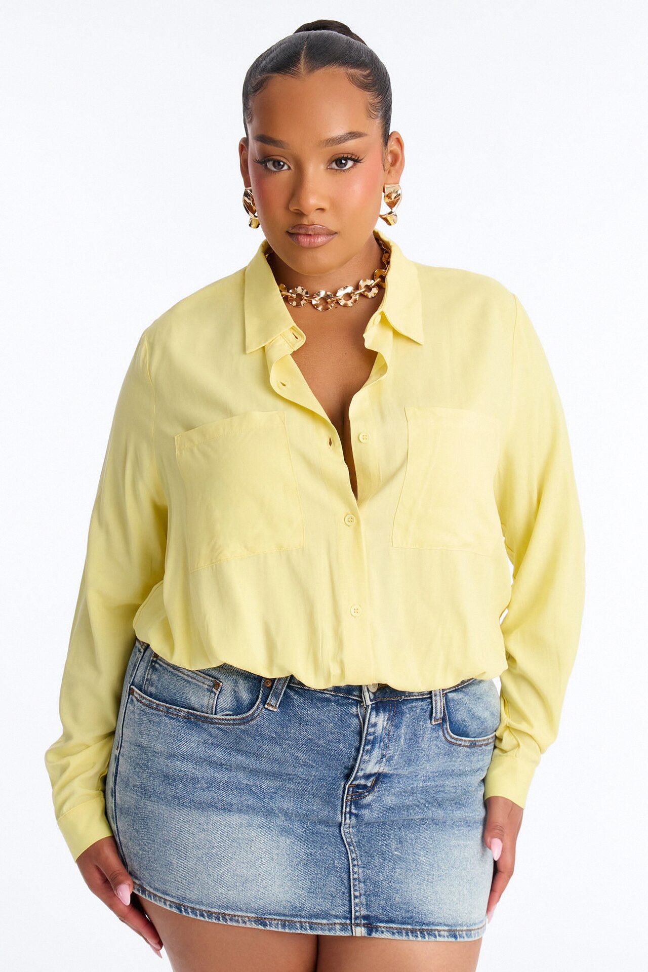 You Better Work Bodysuit - Yellow