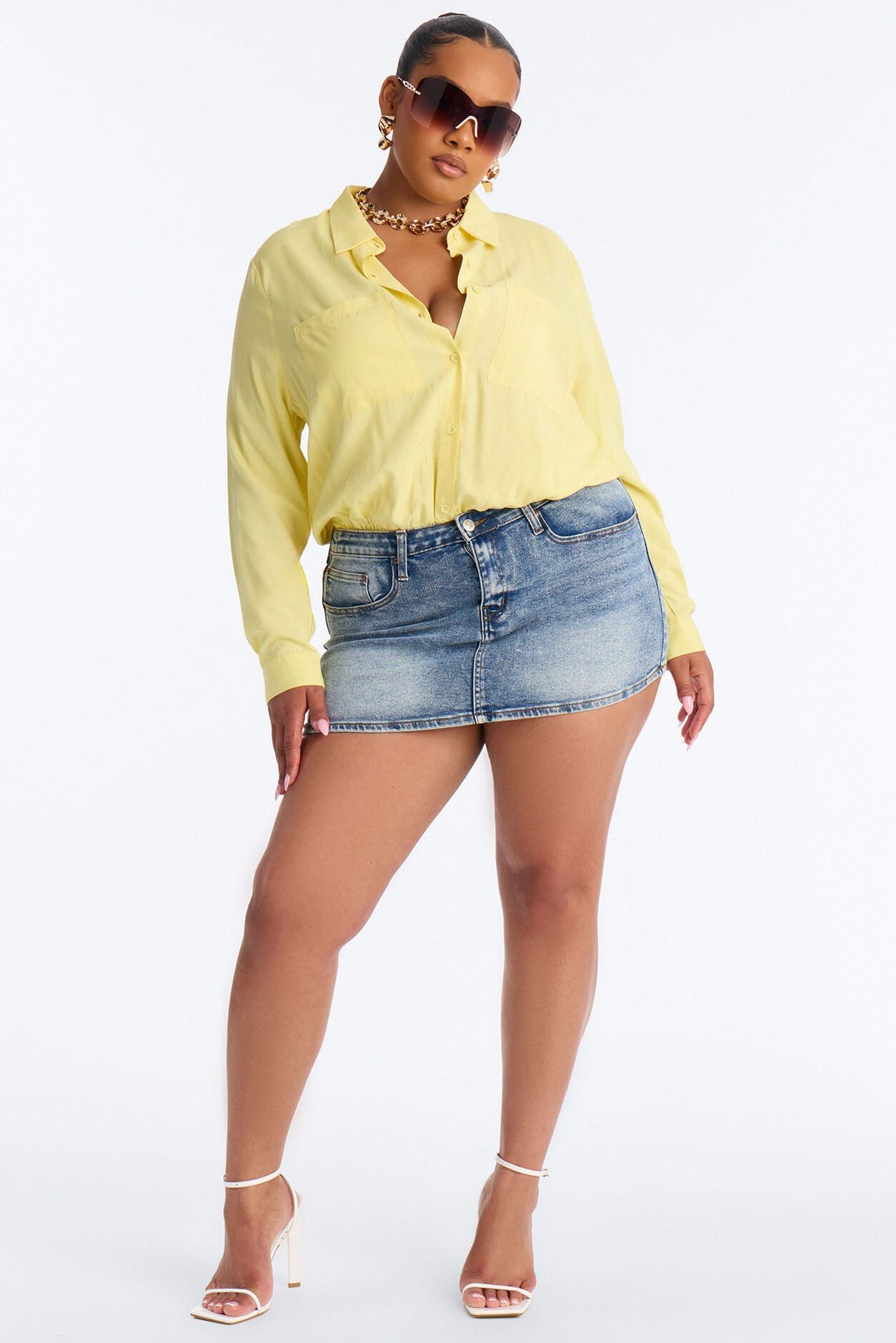 You Better Work Bodysuit - Yellow