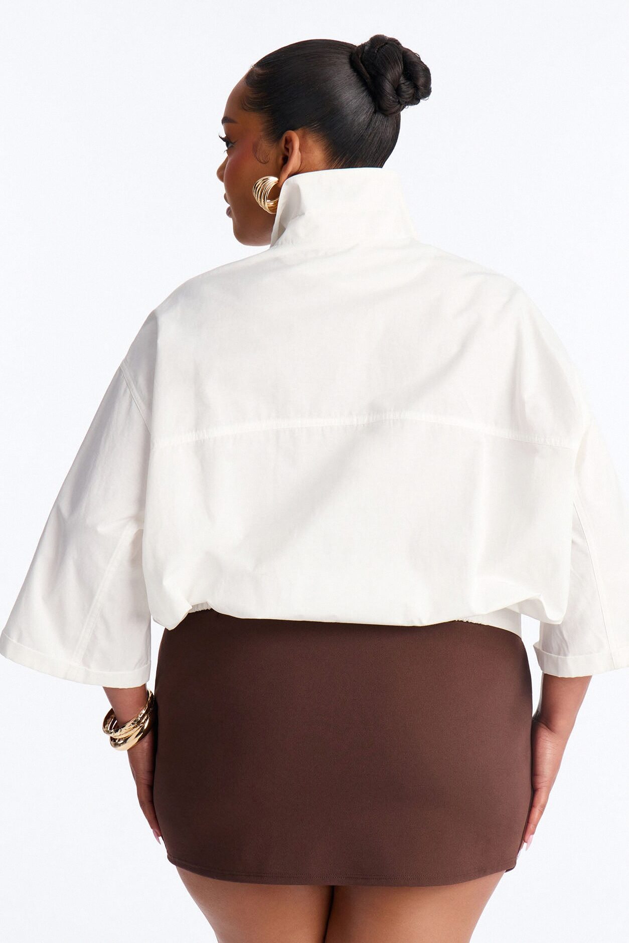 Plans Made Oversized Airflow Shirt - White