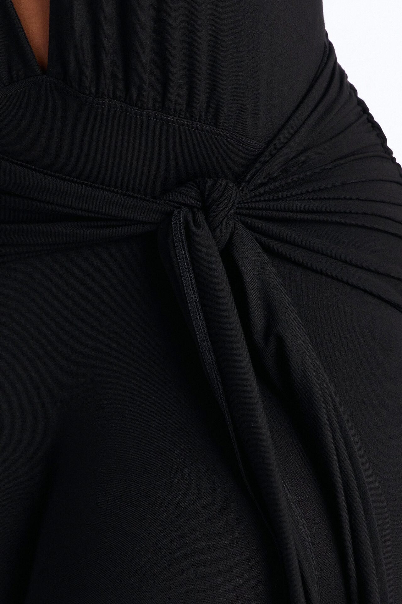 Karla Plunge Capri Catsuit - Black