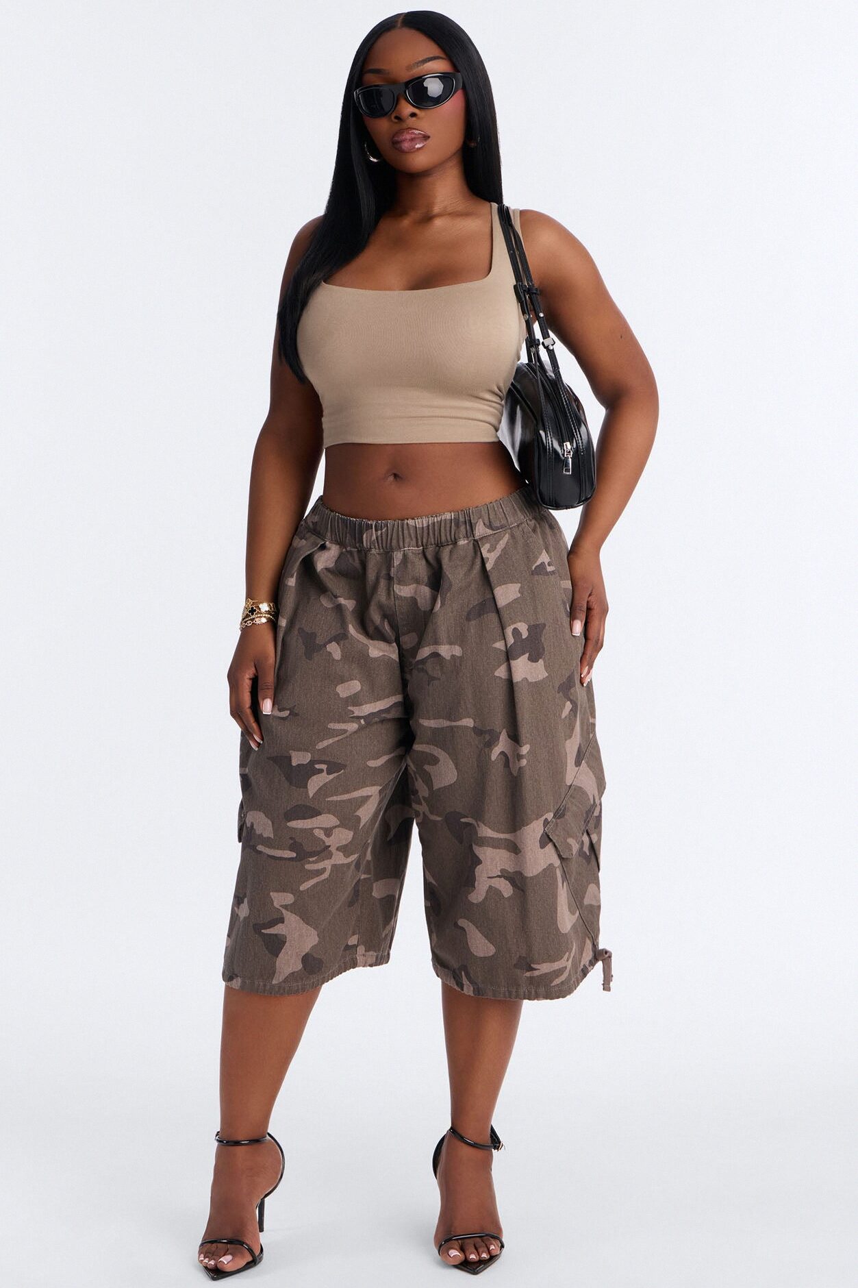 Carter Twill Cargo Bubble Hem Bermuda Short - Camouflage