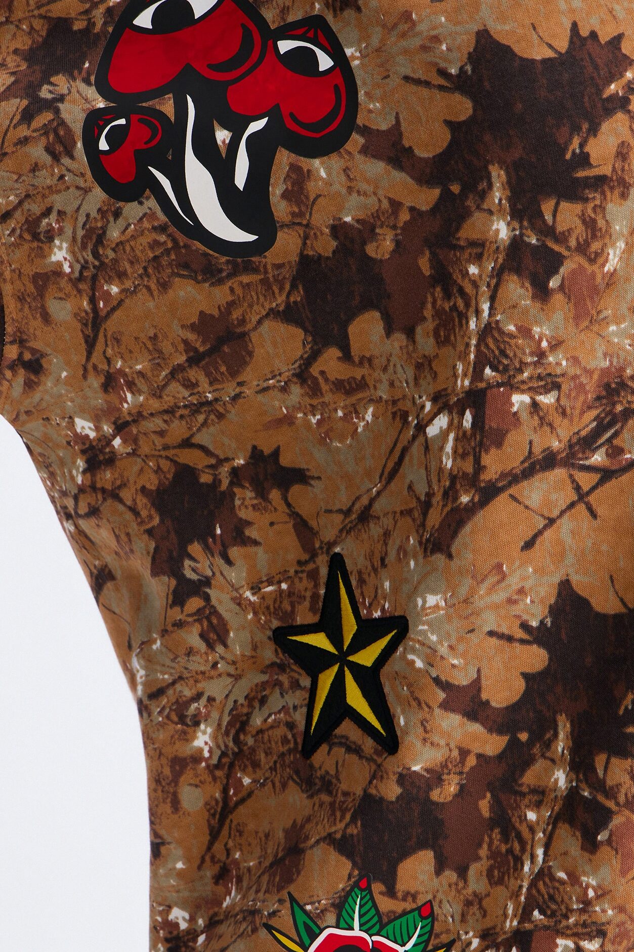 Rebel Spirit Fleece Camo Short Set - Camel/combo