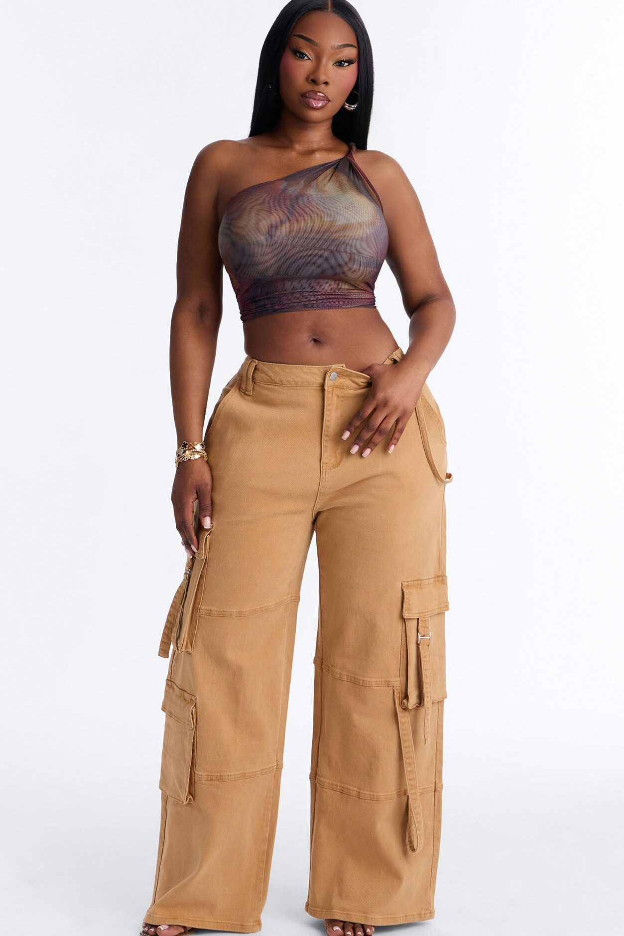 Desi Mineral Wash Cargo Pant - Khaki