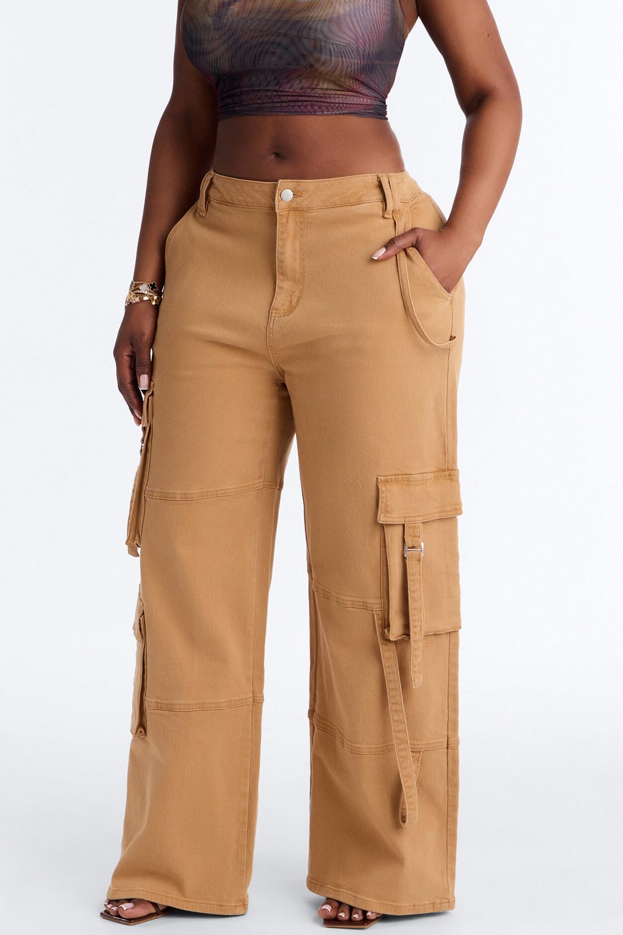 Desi Mineral Wash Cargo Pant - Khaki