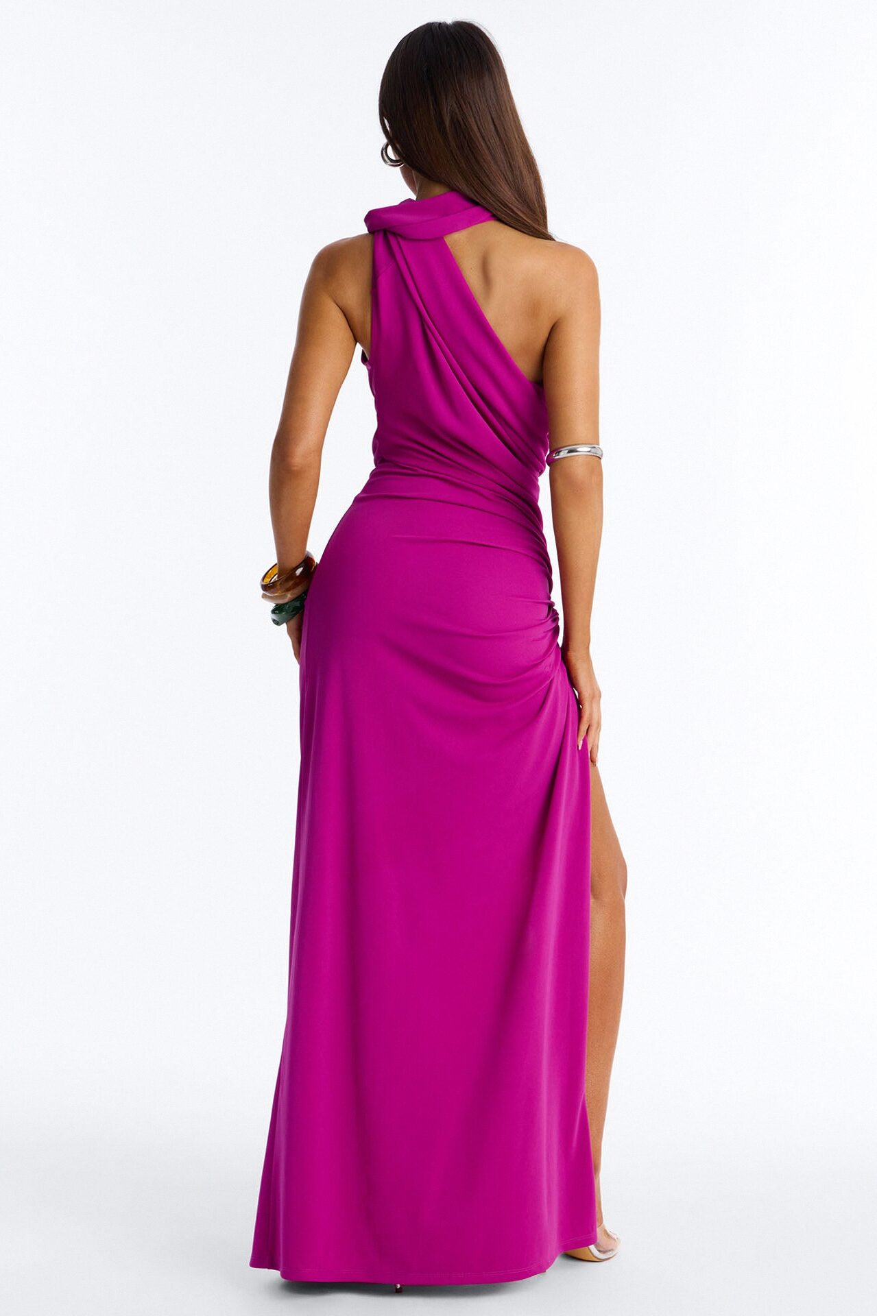 Jasmyn High Slit Maxi Dress - Magenta