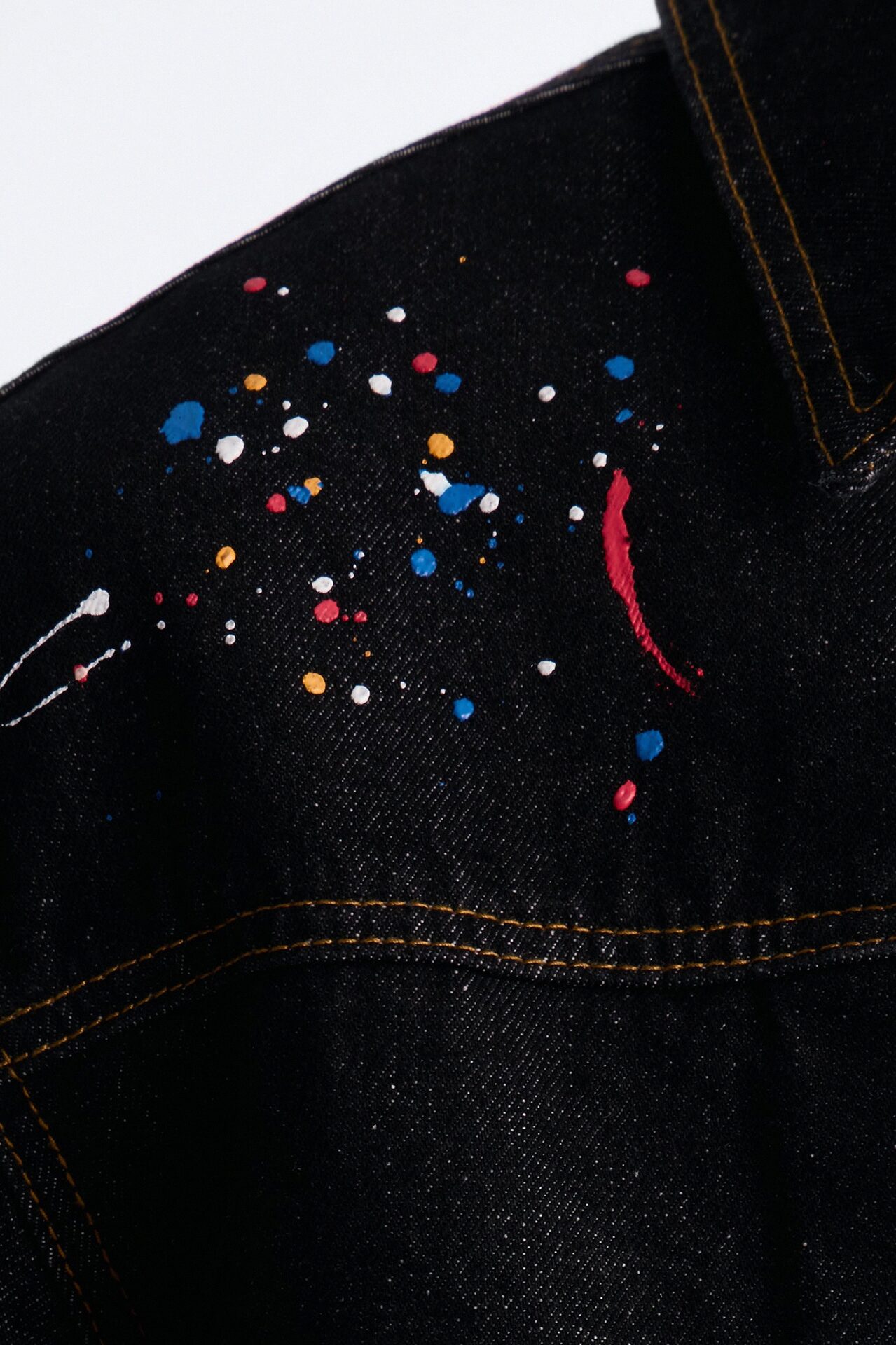 Studio Paint Denim Trucker Jacket - Dark Wash