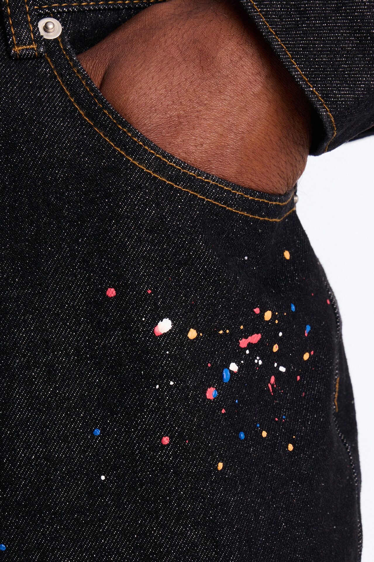 Slim Studio Paint Jeans - Dark Wash