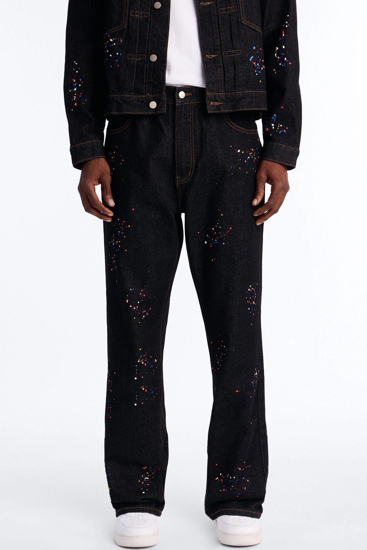 Slim Studio Paint Jeans - Dark Wash