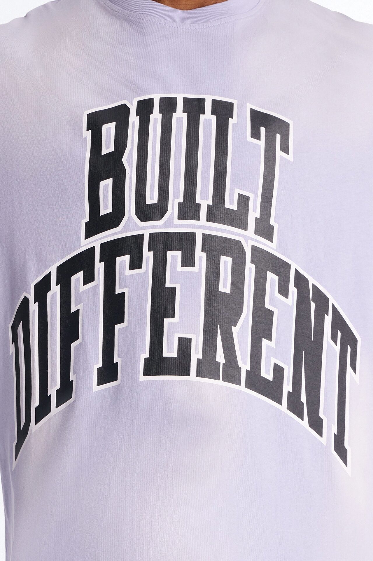 Built Different Vintage Muscle Tee - Blue Wash