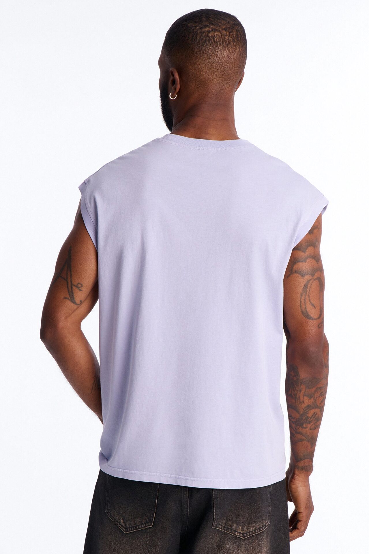 Built Different Vintage Muscle Tee - Blue Wash