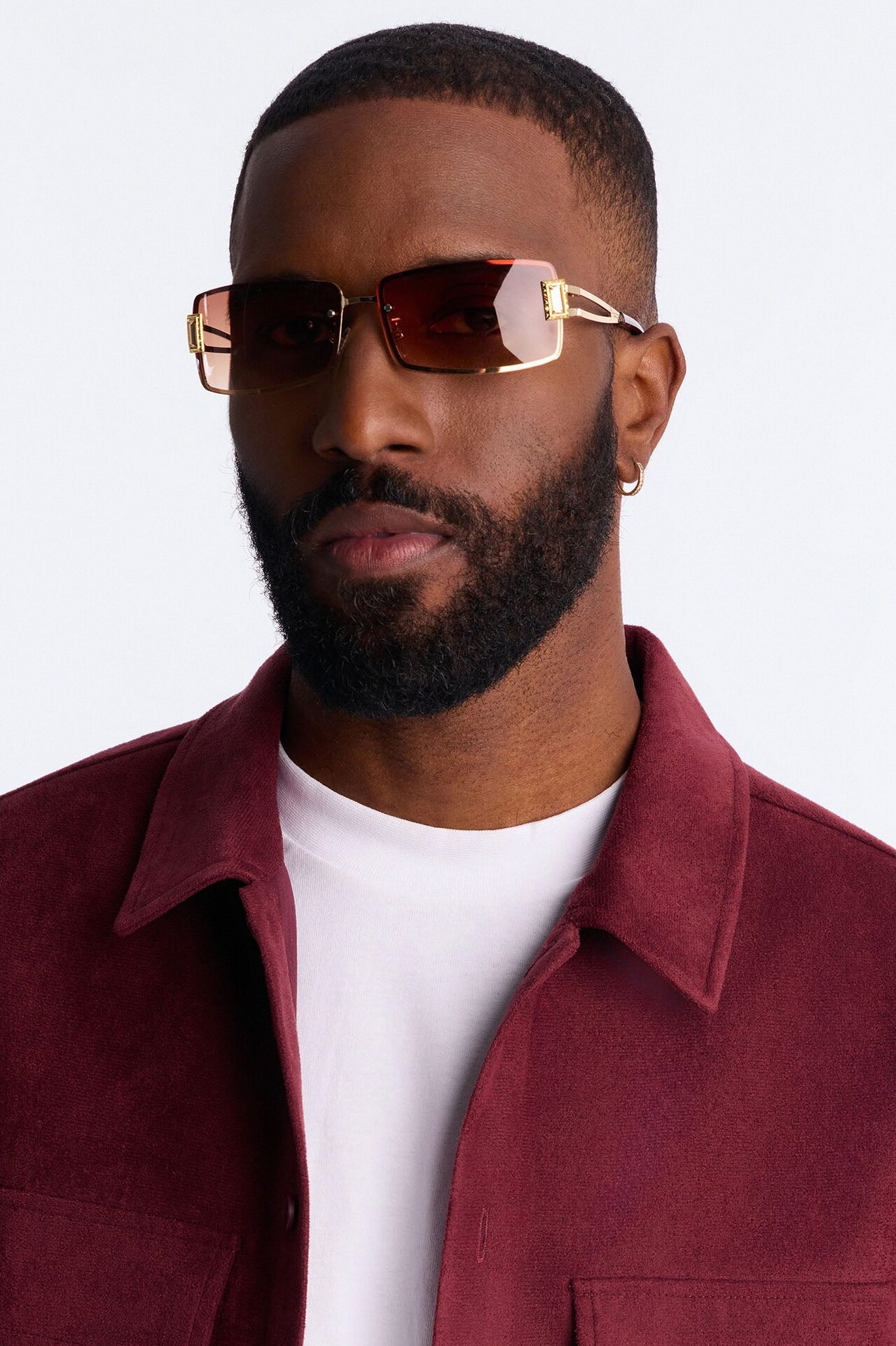 Gridlock Steel Square Sunglasses - Brown