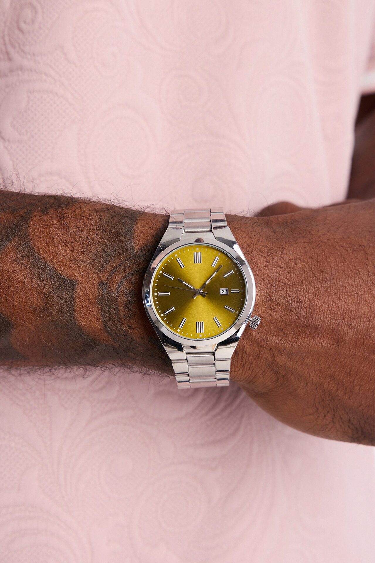 Shifting Dimensions Watch - Silver/Brown