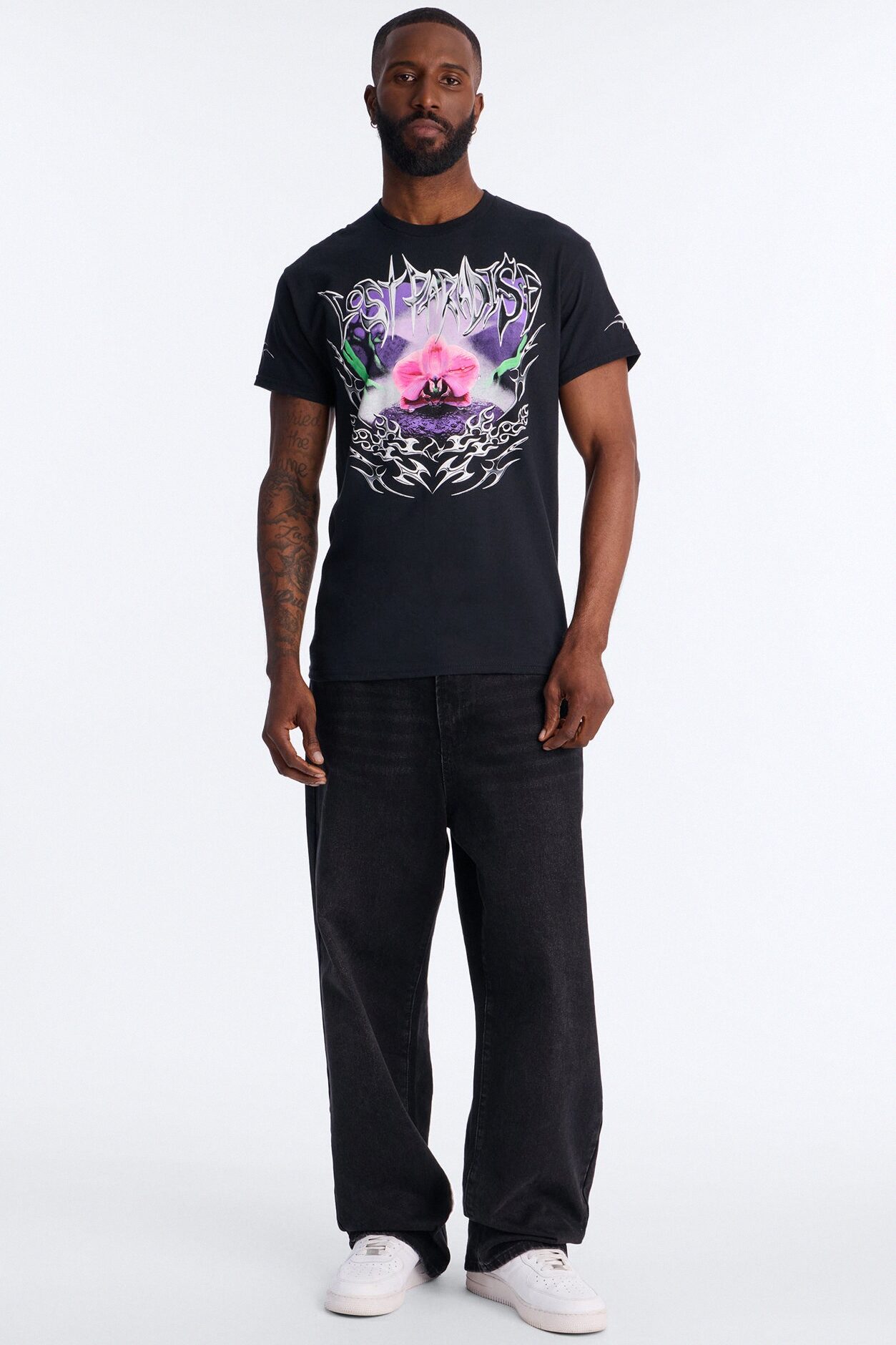 Lost Paradise Bloom Short Sleeve Tee - Black