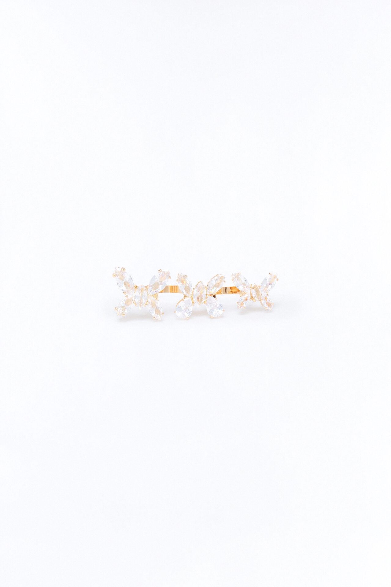 Fluttering Gems Toe Ring - Gold