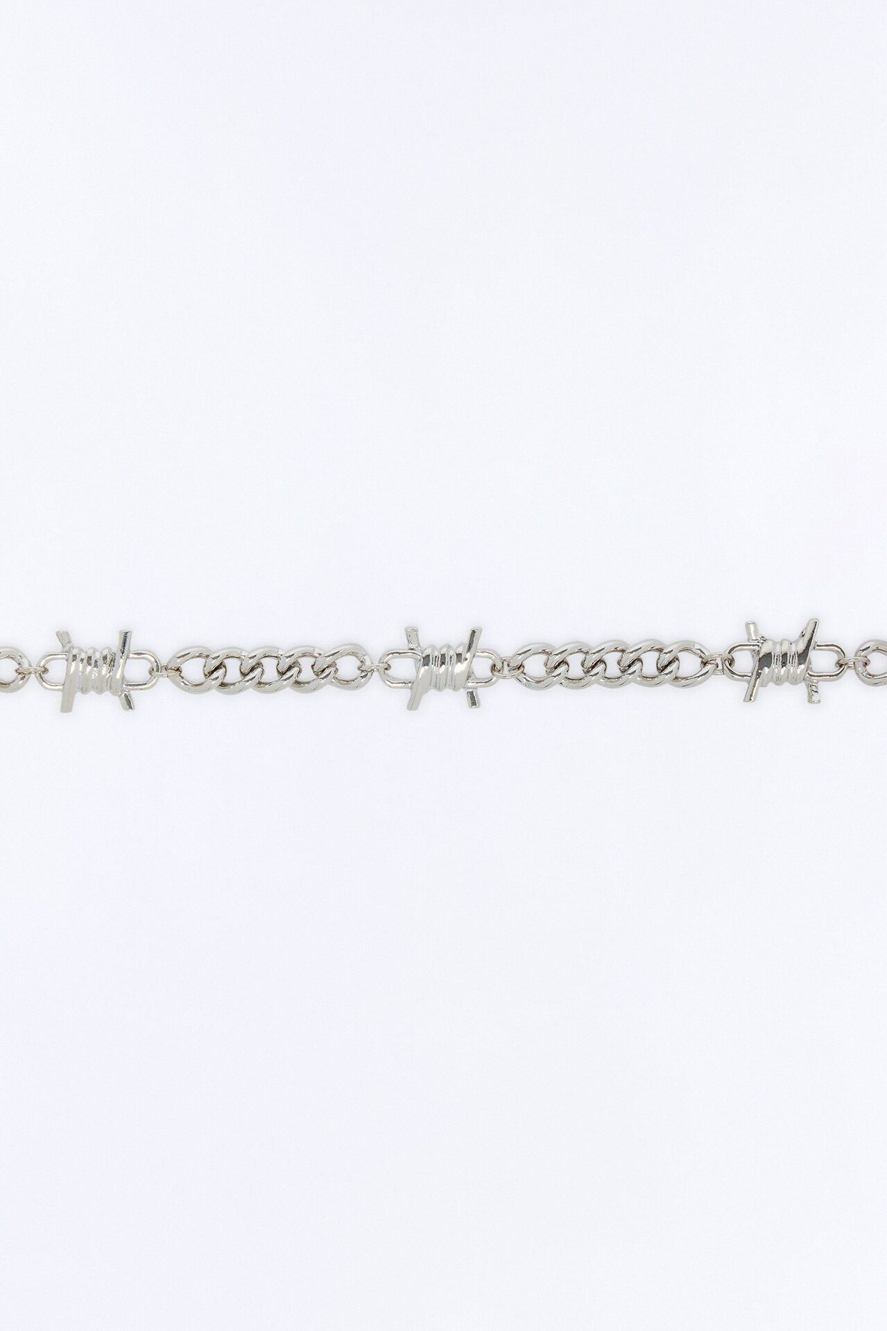 Barbed Wire Chain Belt - Silver