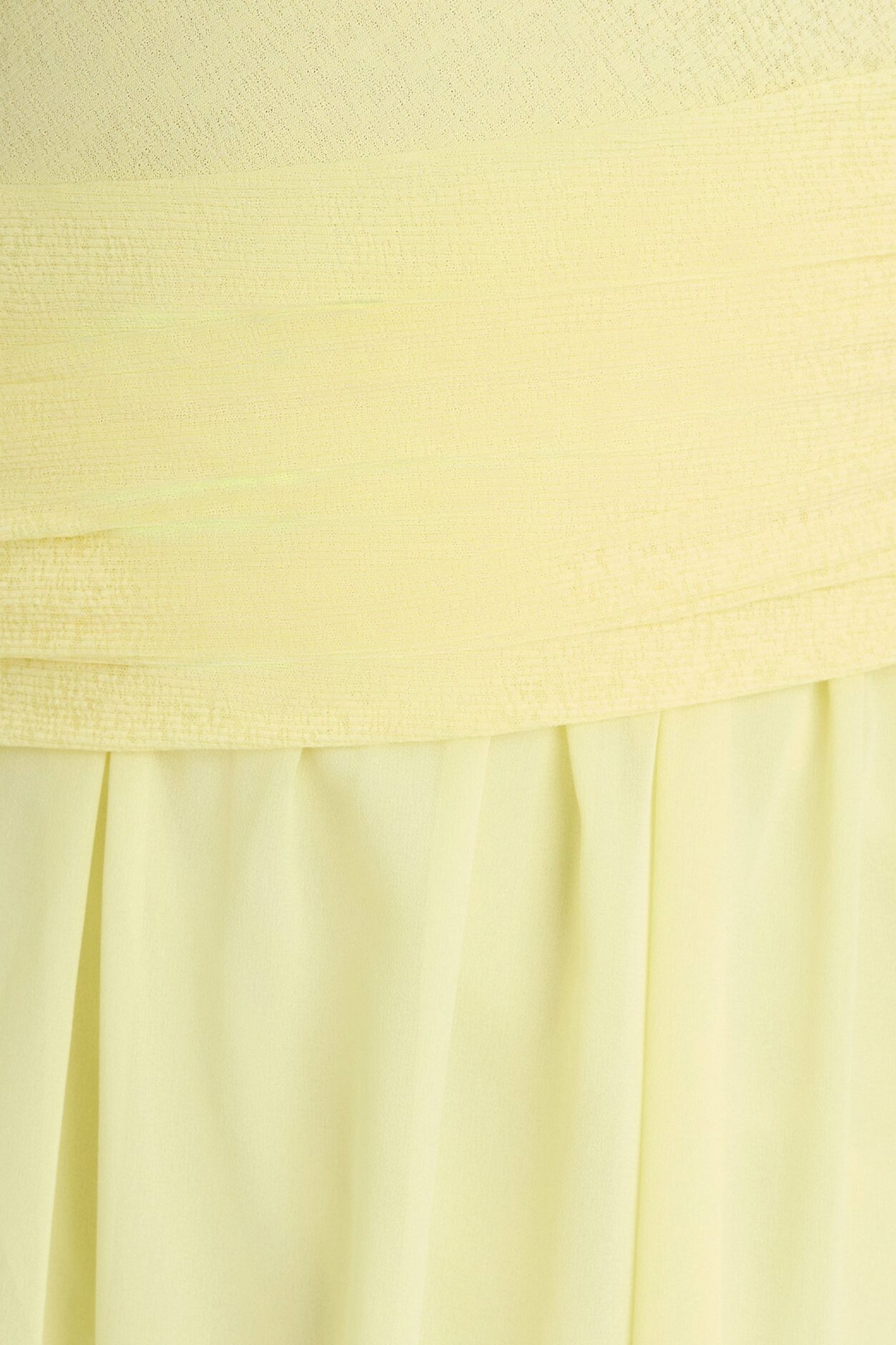Sadie Ruched Chiffon Maxi Dress - Yellow