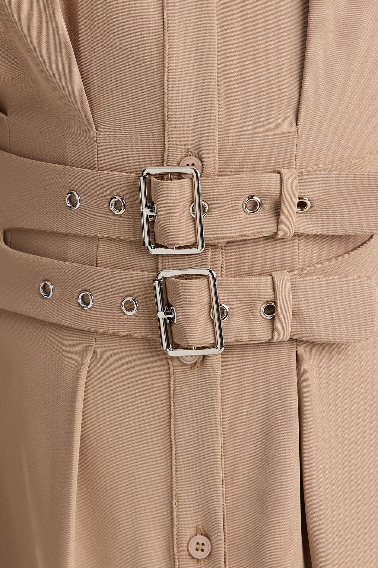 Bridgit Belted Maxi Dress - Taupe