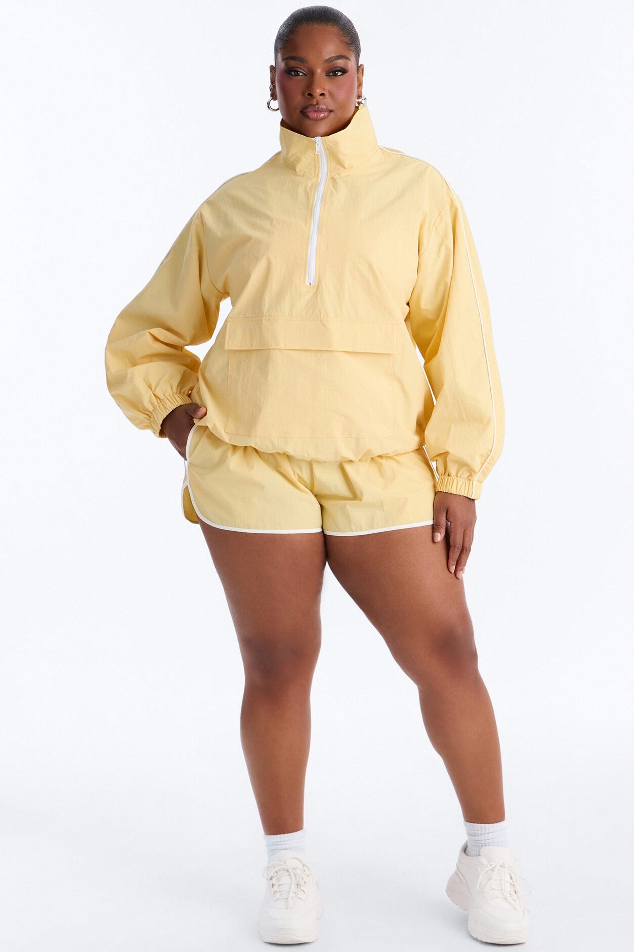 Victory Lap Windbreaker Low Rise Short 2″ - Yellow