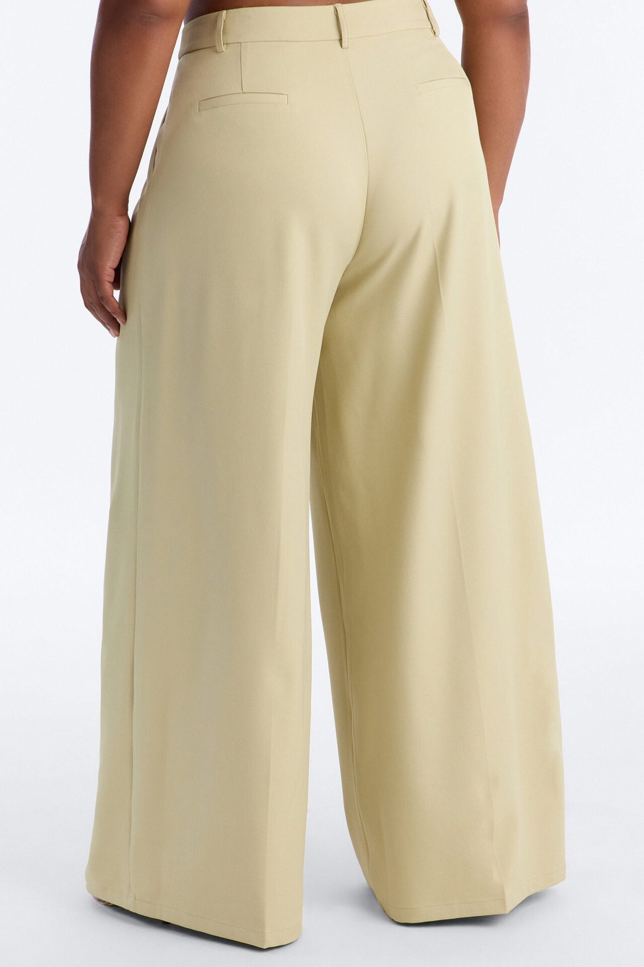 Indy High Rise Wide Leg Trouser Pant - Sage