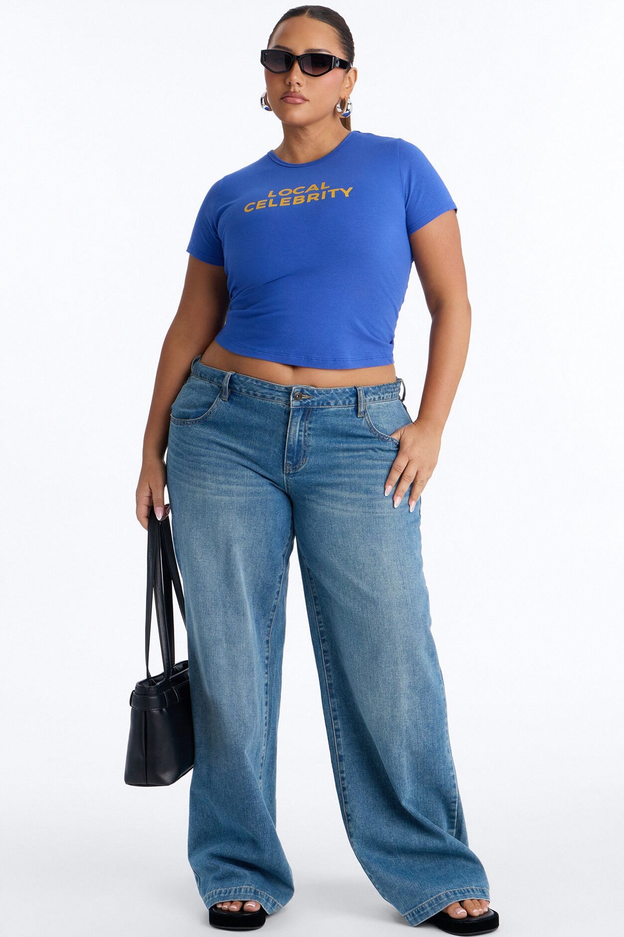 Local Celebrity Baby Tee - Blue