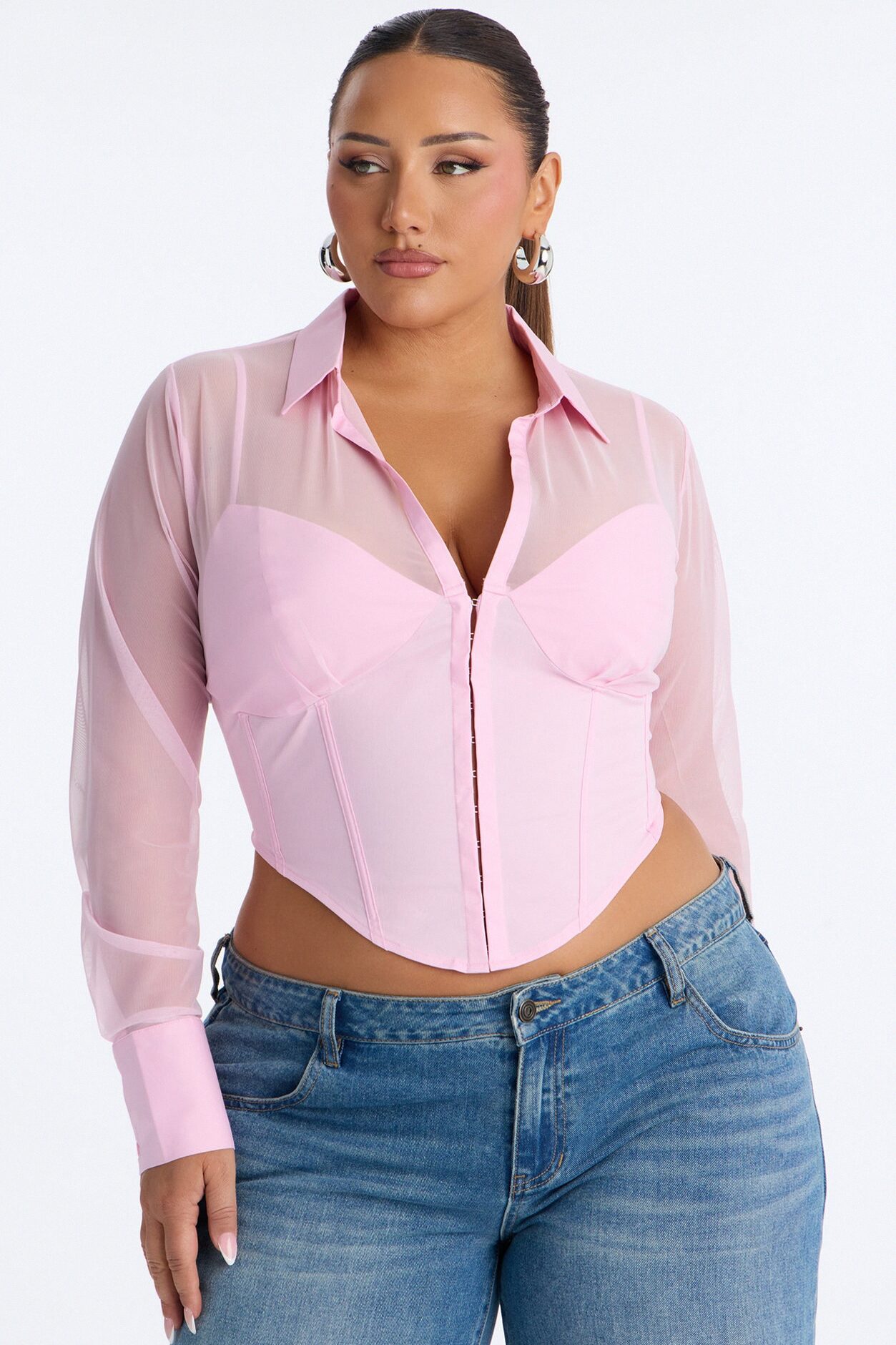 Business As Usual Corset Top - Pink