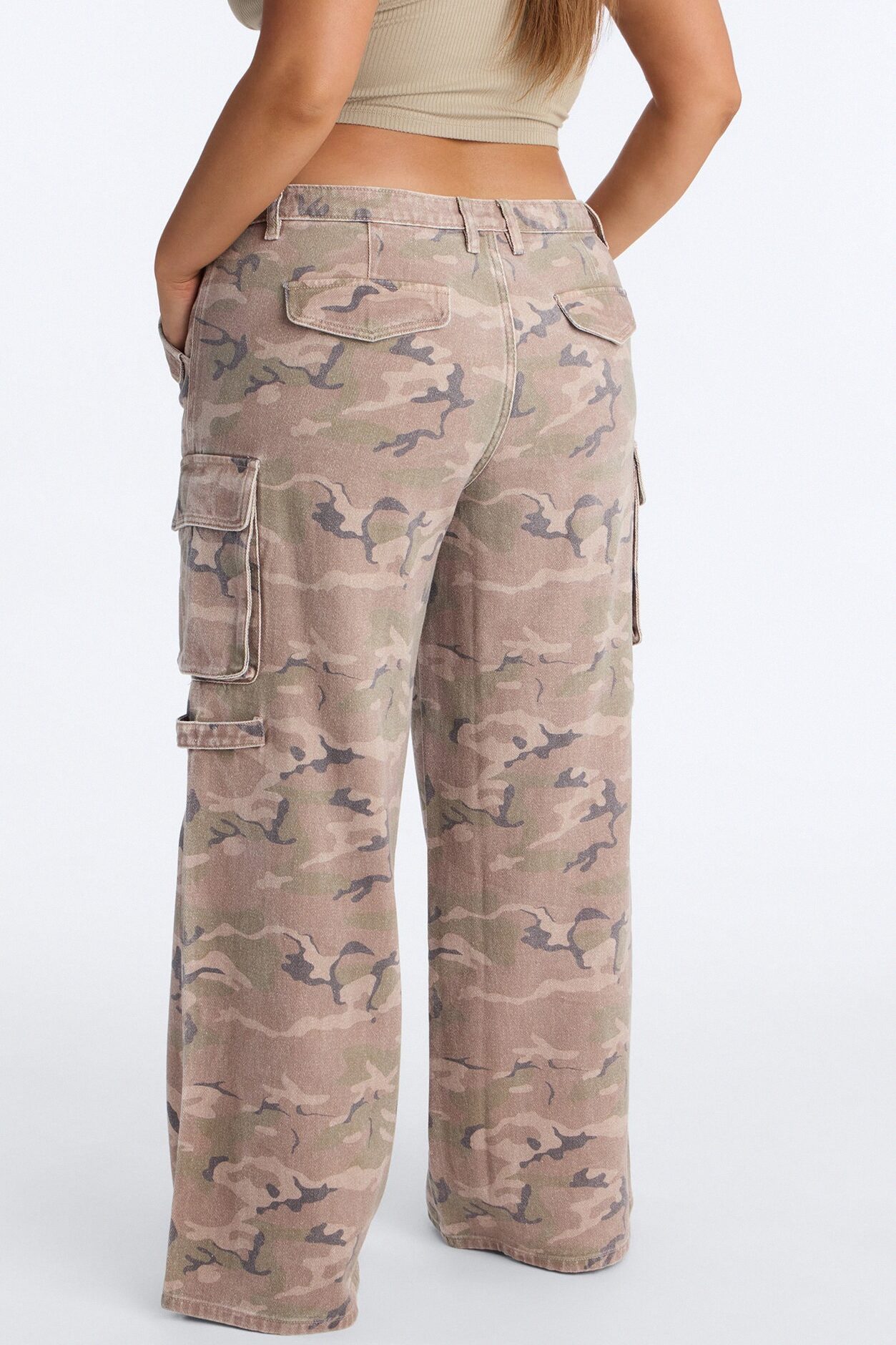Rough Edge Low Rise Camouflage Cargo Pant - Brown/combo