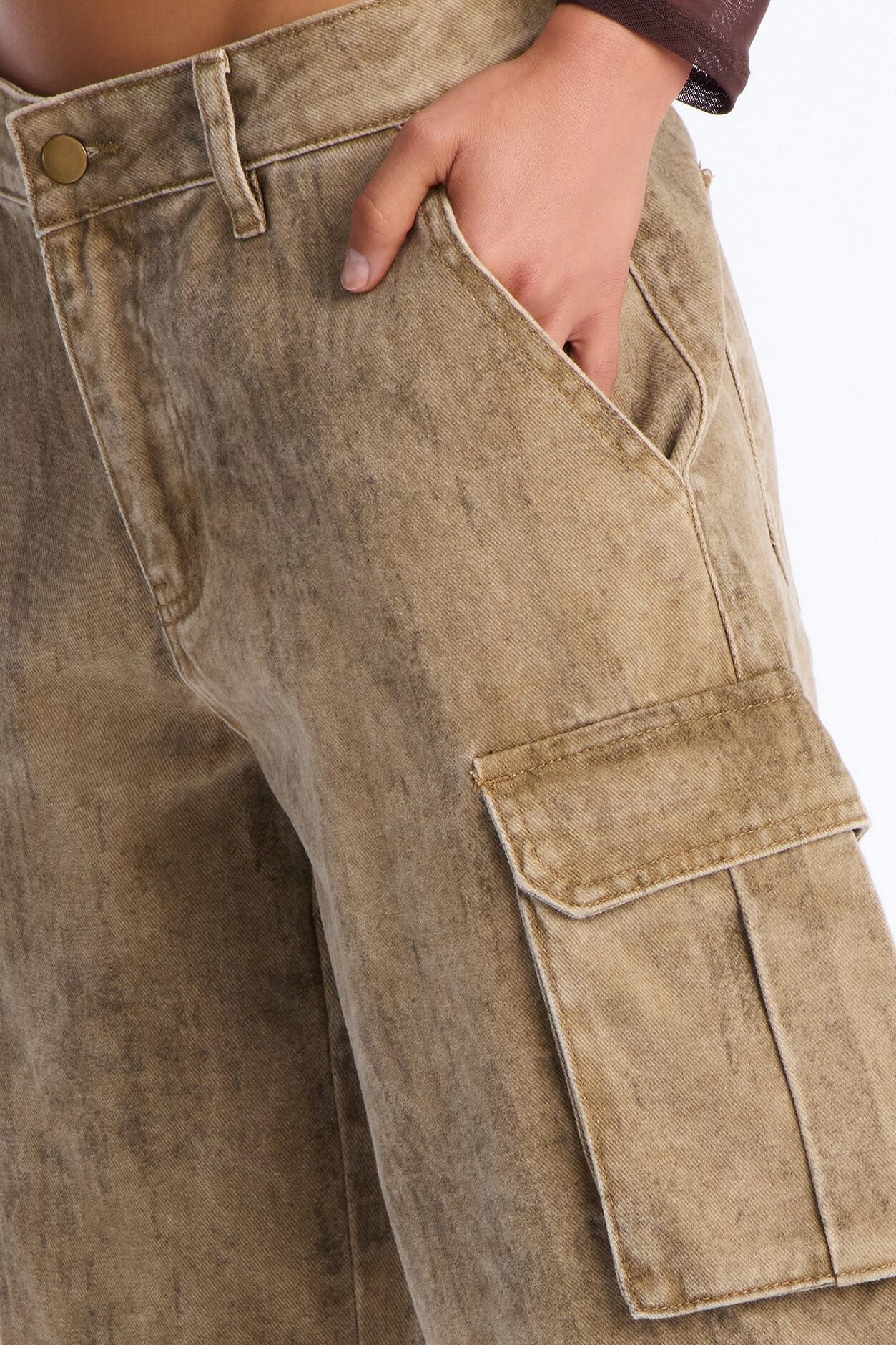 All Washed Out Cargo Bermuda Short - Brown/combo