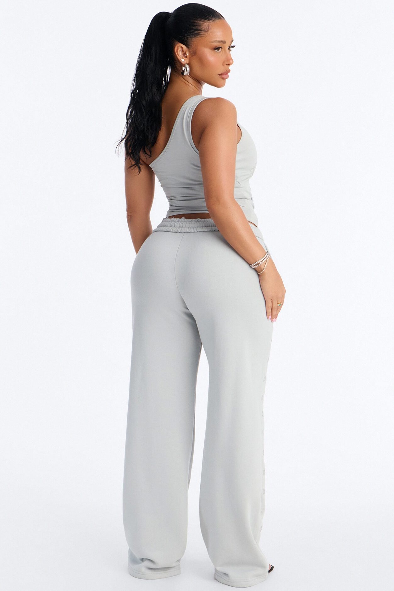 Von Dutch Rocker Wide Leg Pant - Grey