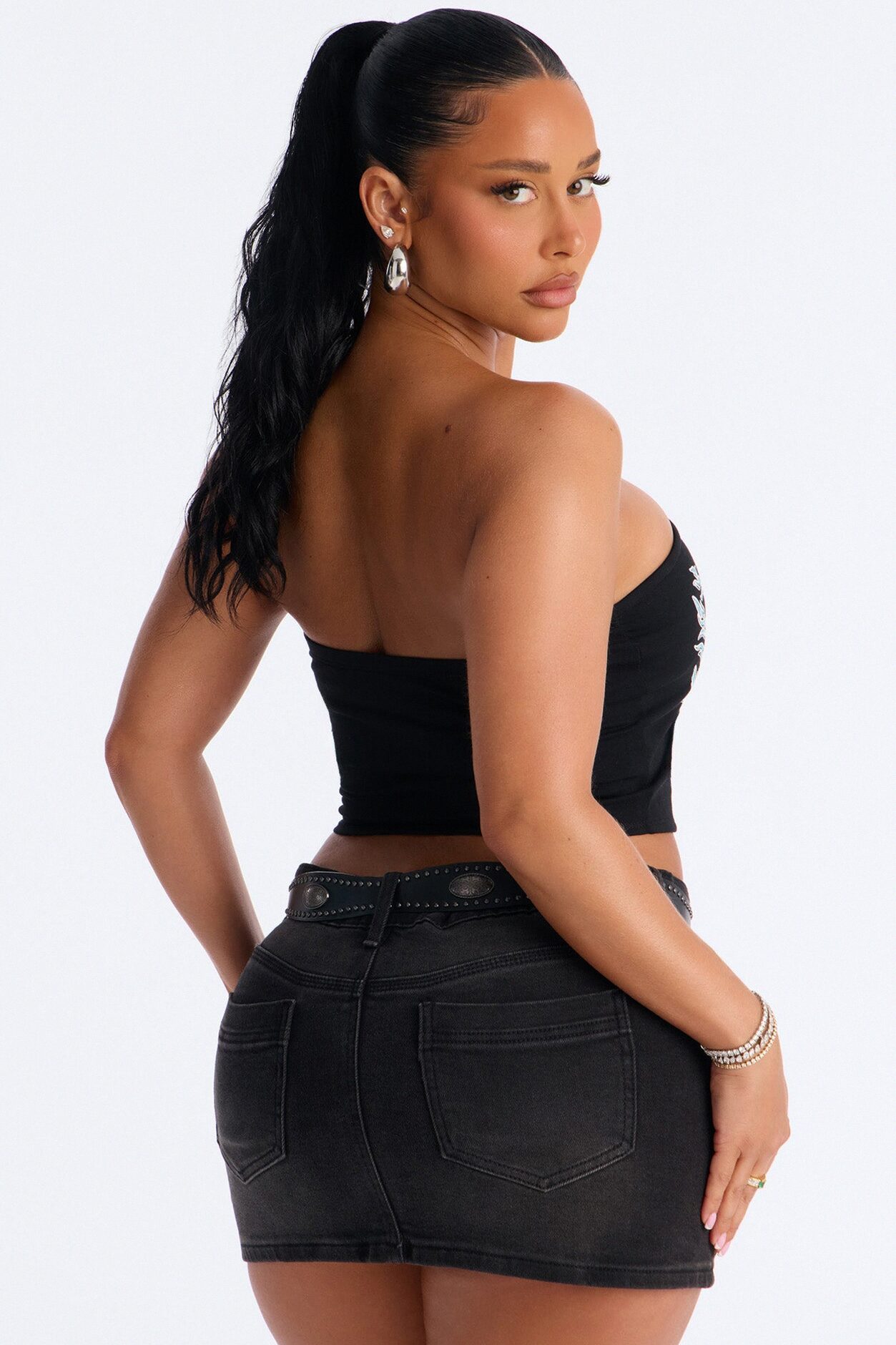 Von Dutch Rocker Tube Top - Black