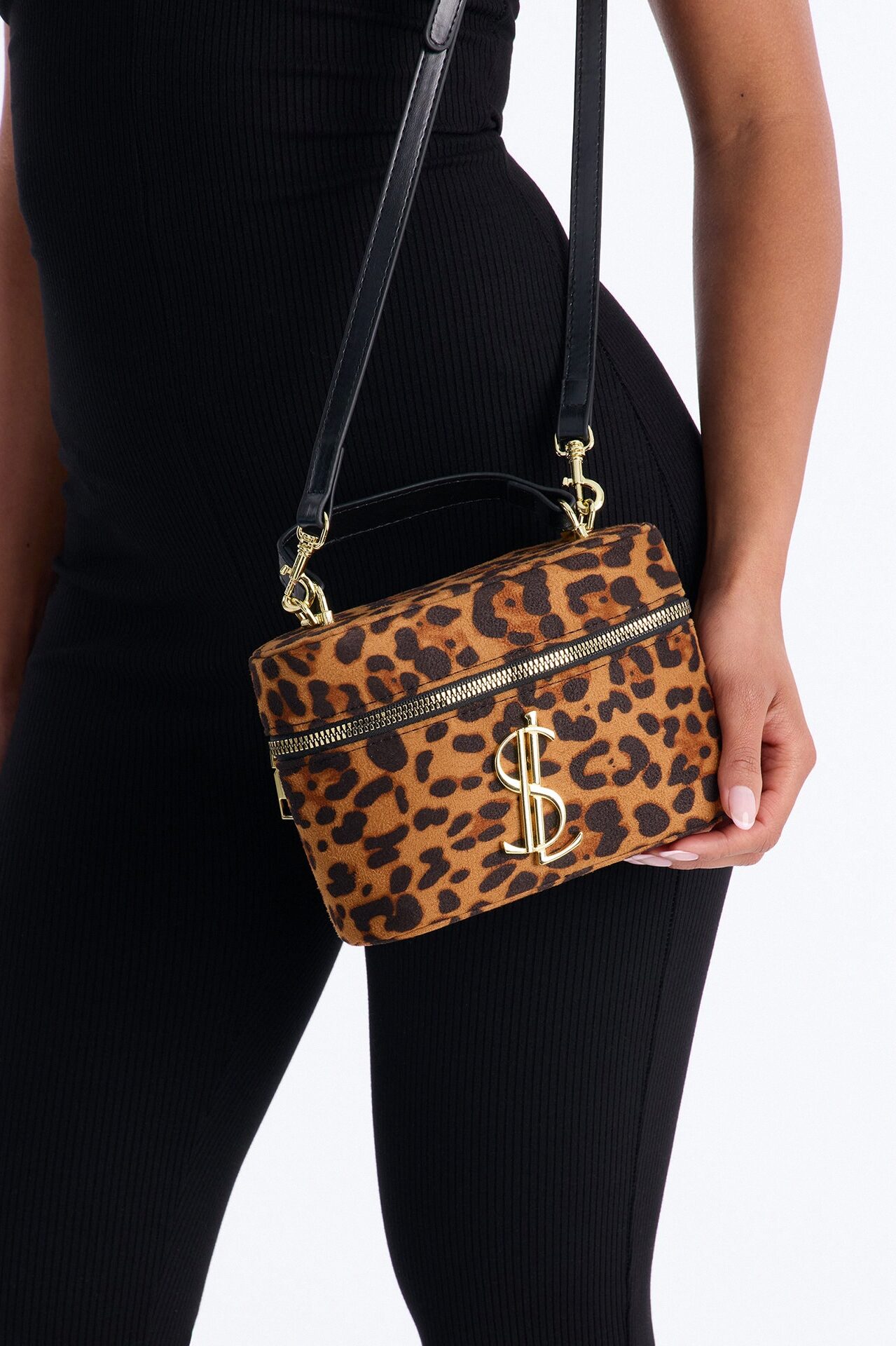 How Wild Are You Faux Suede Satchel Bag - Leopard