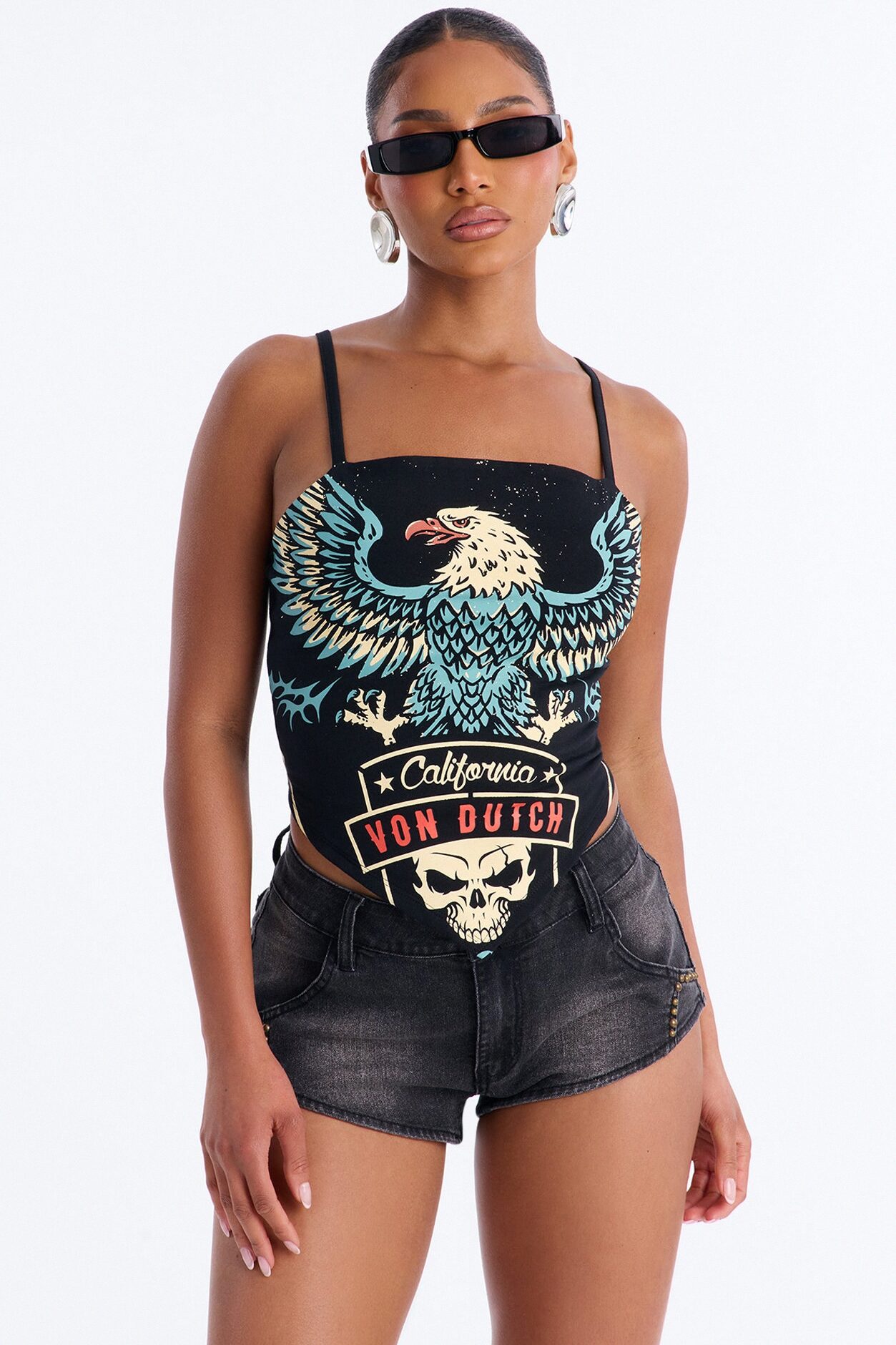 Von Dutch Rocker Eagle Tank - Black