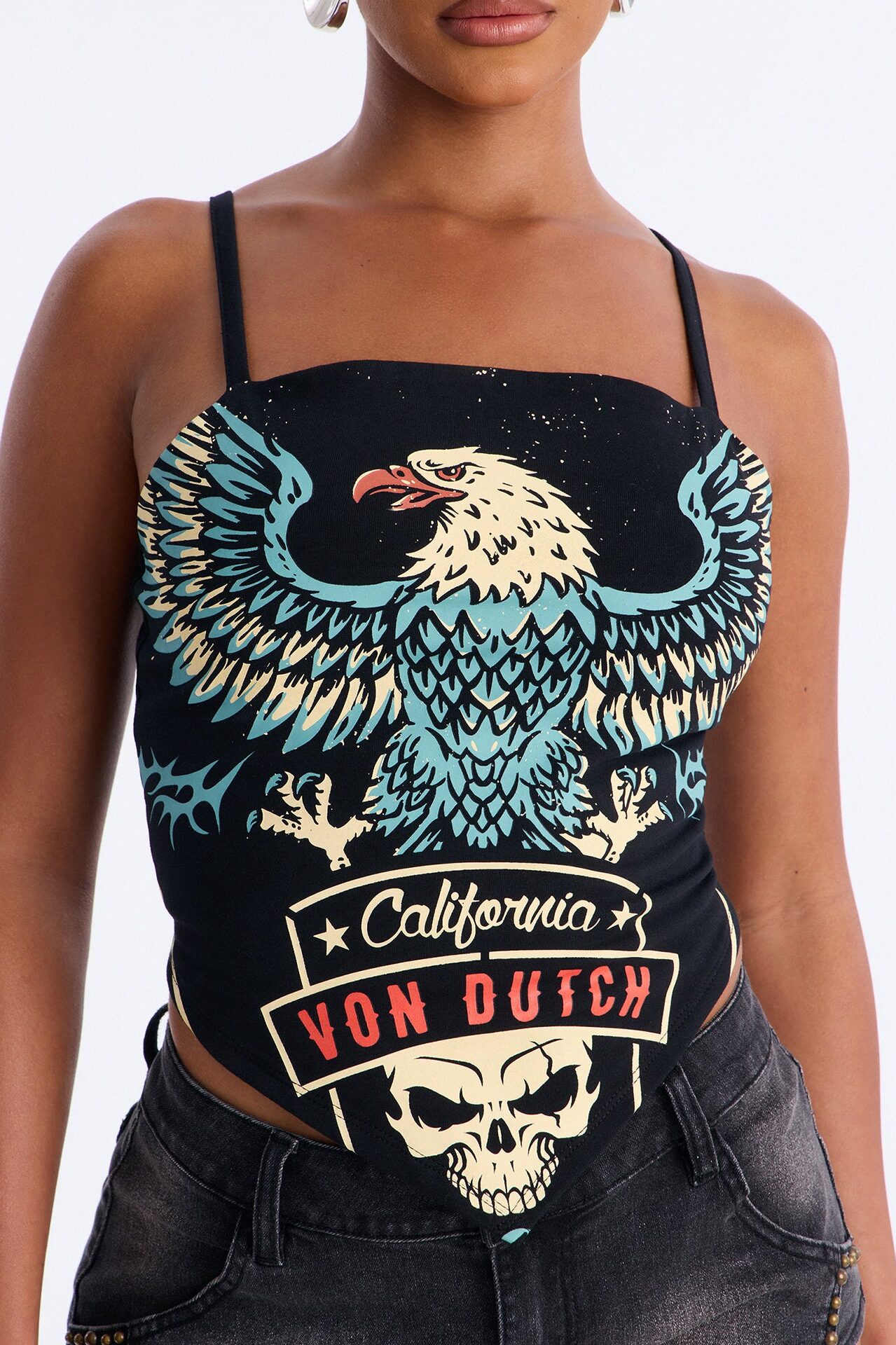 Von Dutch Rocker Eagle Tank - Black