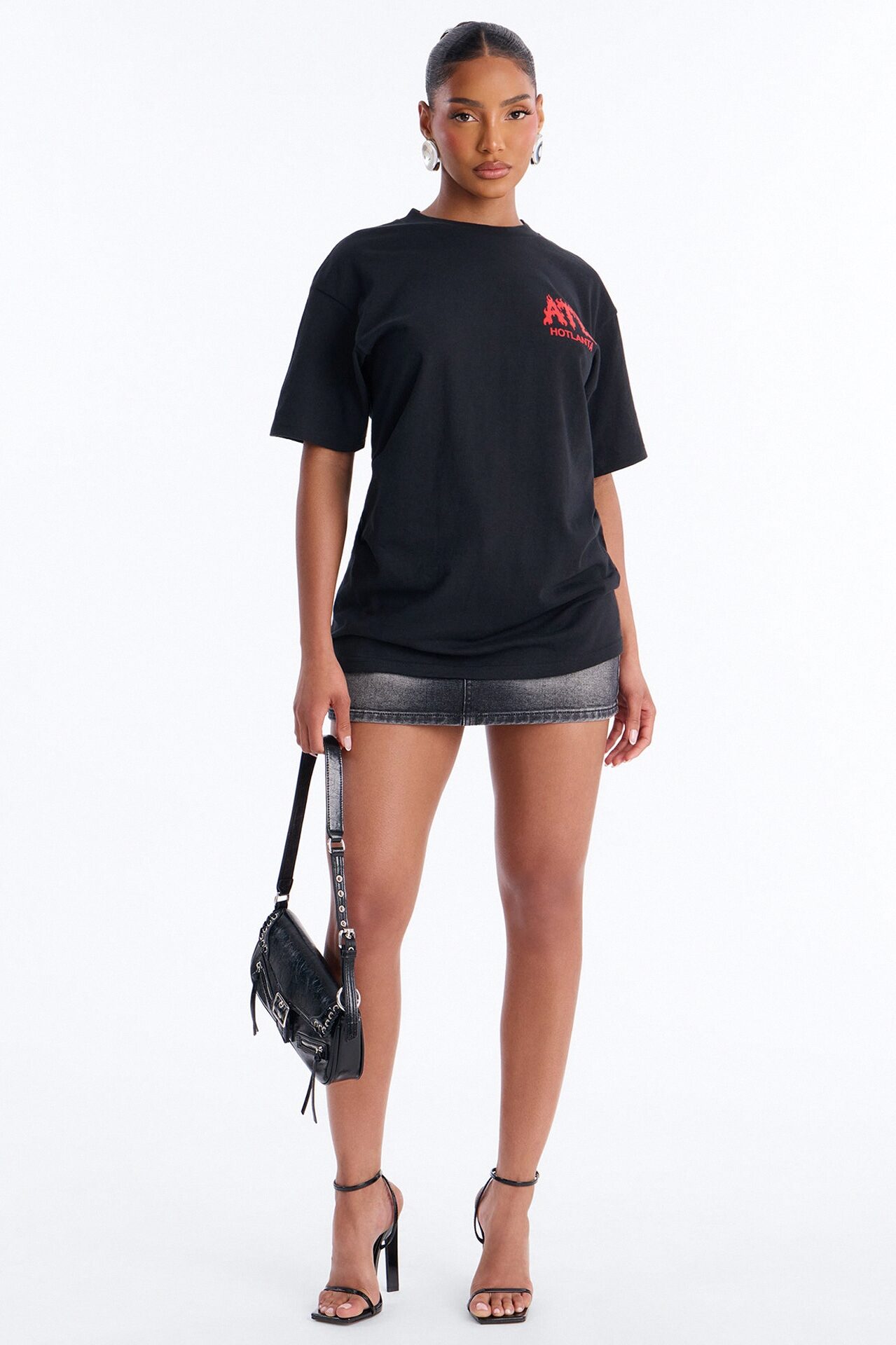 Hotlanta Front And Back Graphic Tee - Black