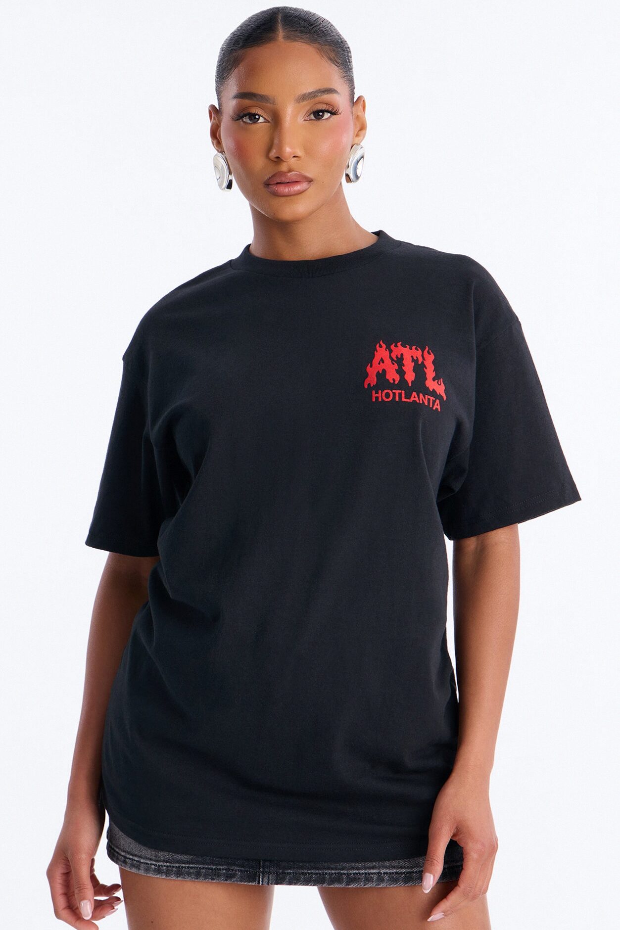 Hotlanta Front And Back Graphic Tee - Black
