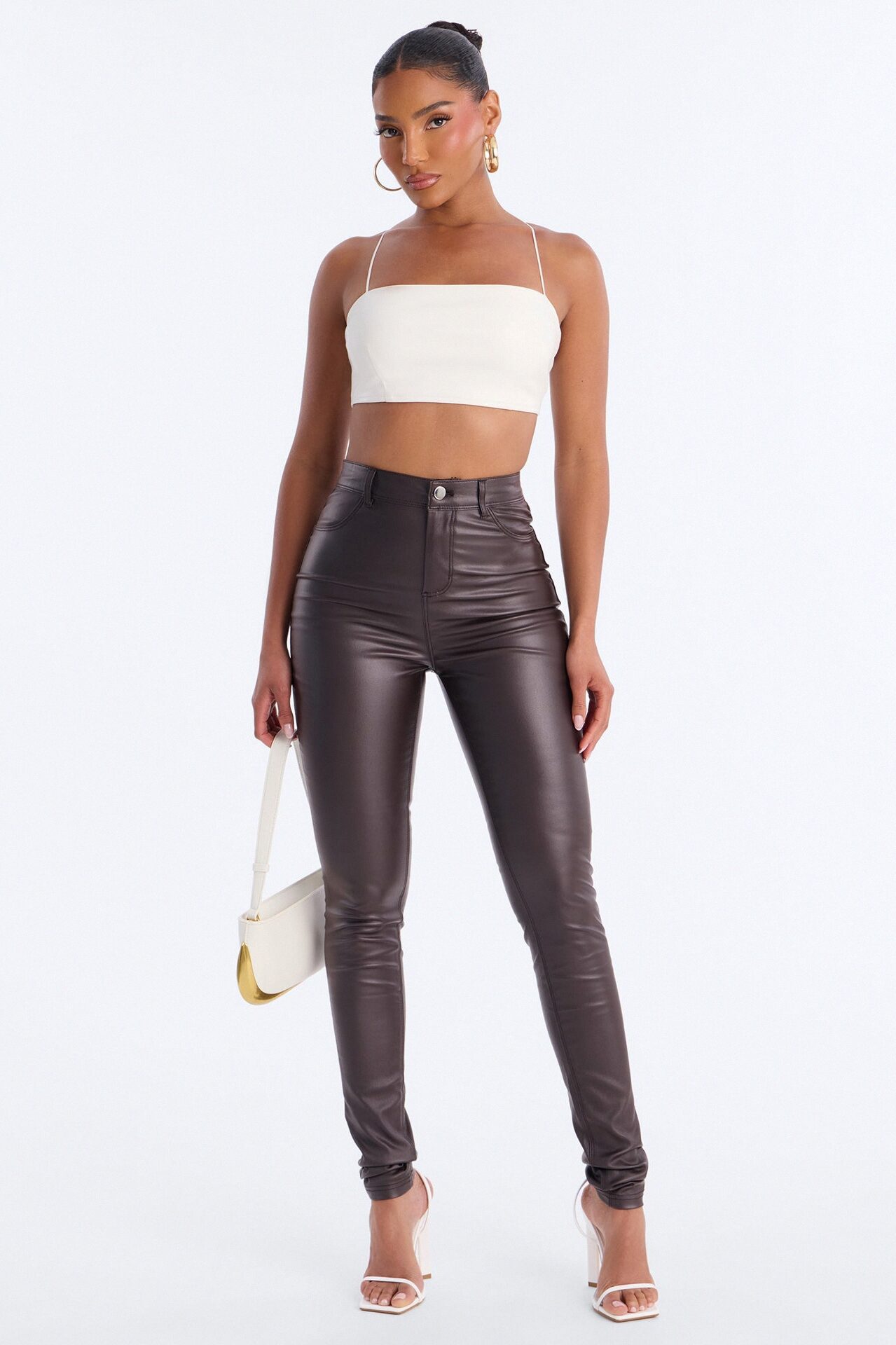 Tall Sammie High Rise Pants - Chocolate