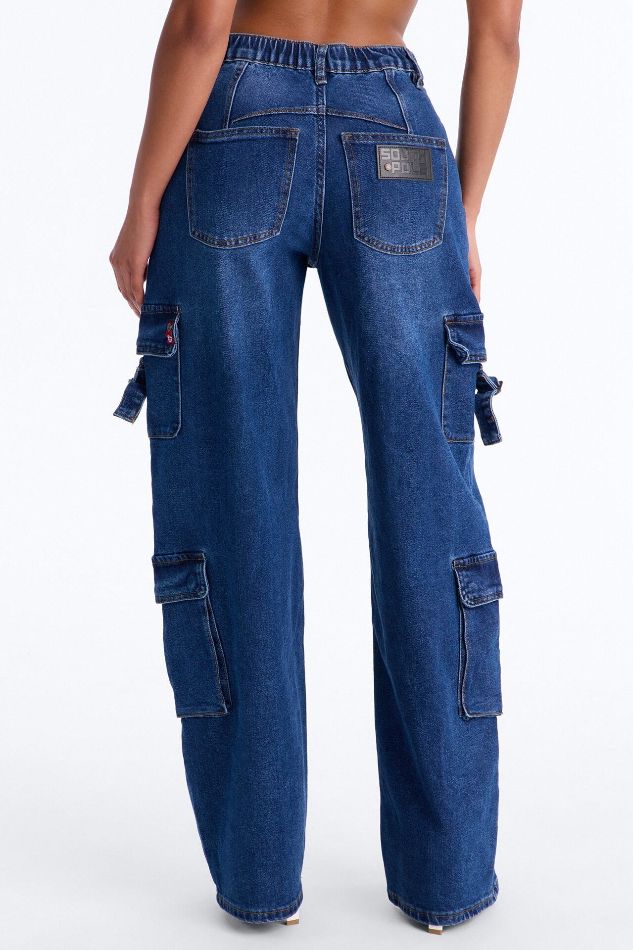 Southpole Loose Cargo Jeans - Dark Wash
