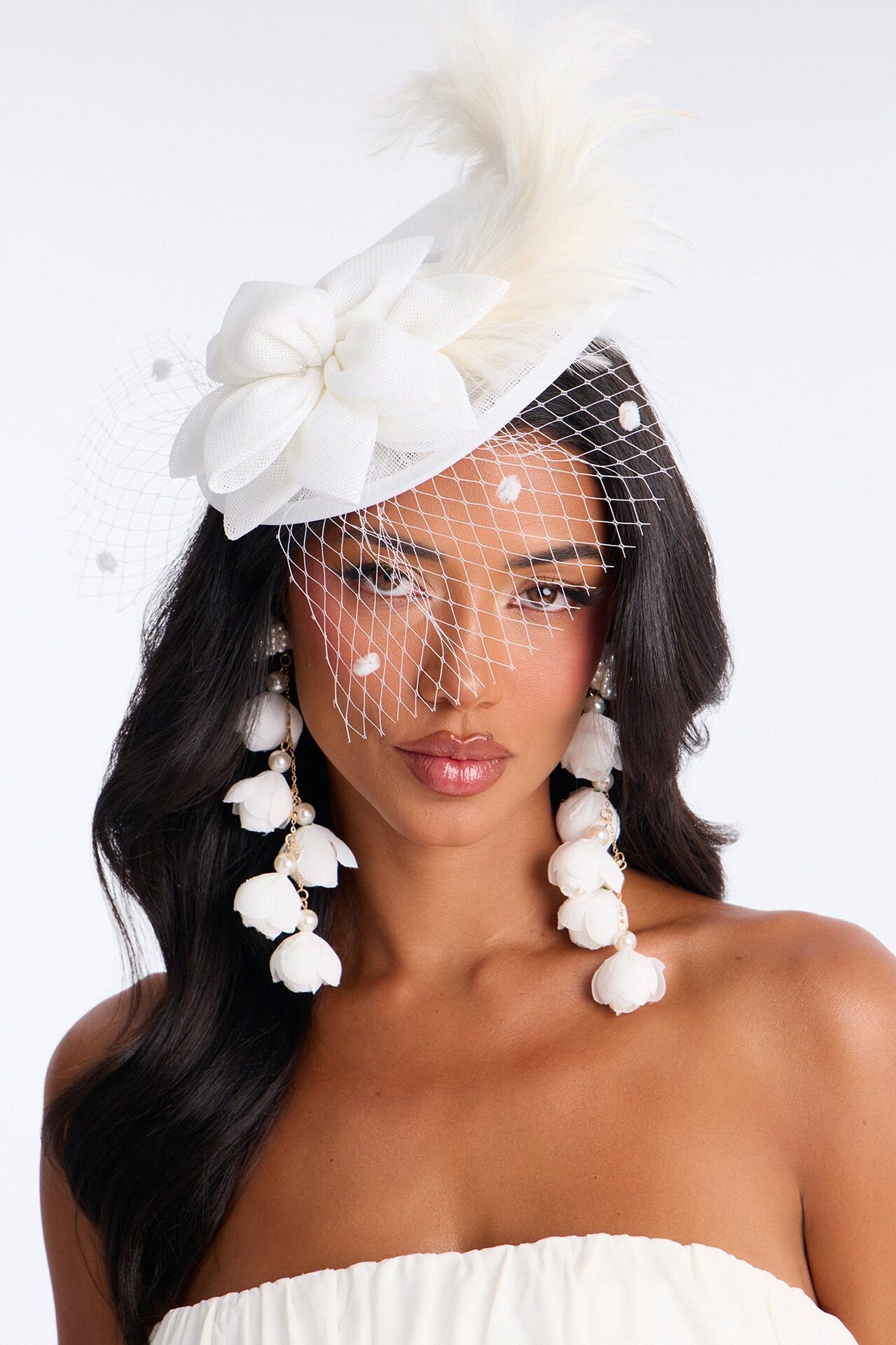 Talk Derby To Me Fascinator - White