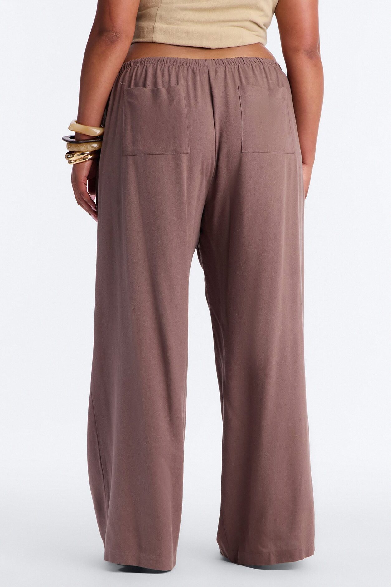 Seaside Soiree Wide Leg Linen Pant - Caffe
