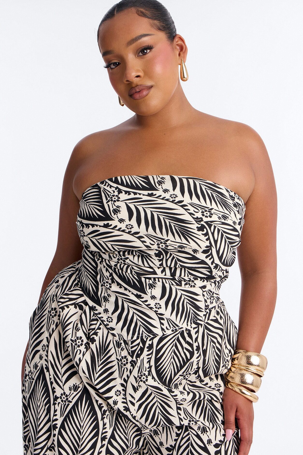 Nadine Scarf Top And Pant Set - Black/combo